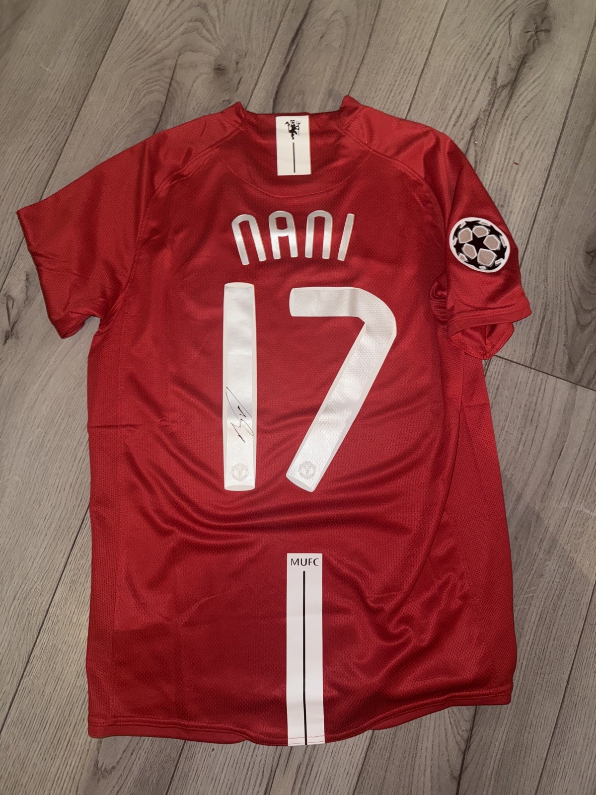 Luis Nani Signed Manchester Untied 2008 Champions League Football Shirt With COA for sale on Ebay