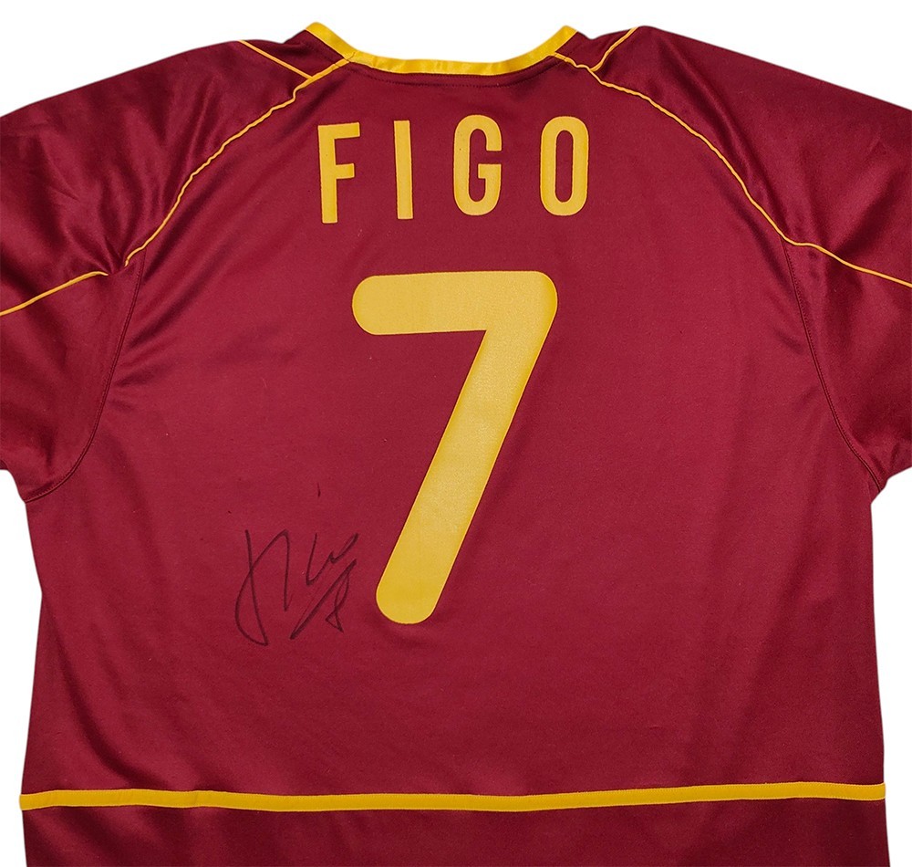 Luis Figo, Portugal signed shirt, Barcelona, Real Madrid, Inter Milan, Sporting. for sale on Ebay