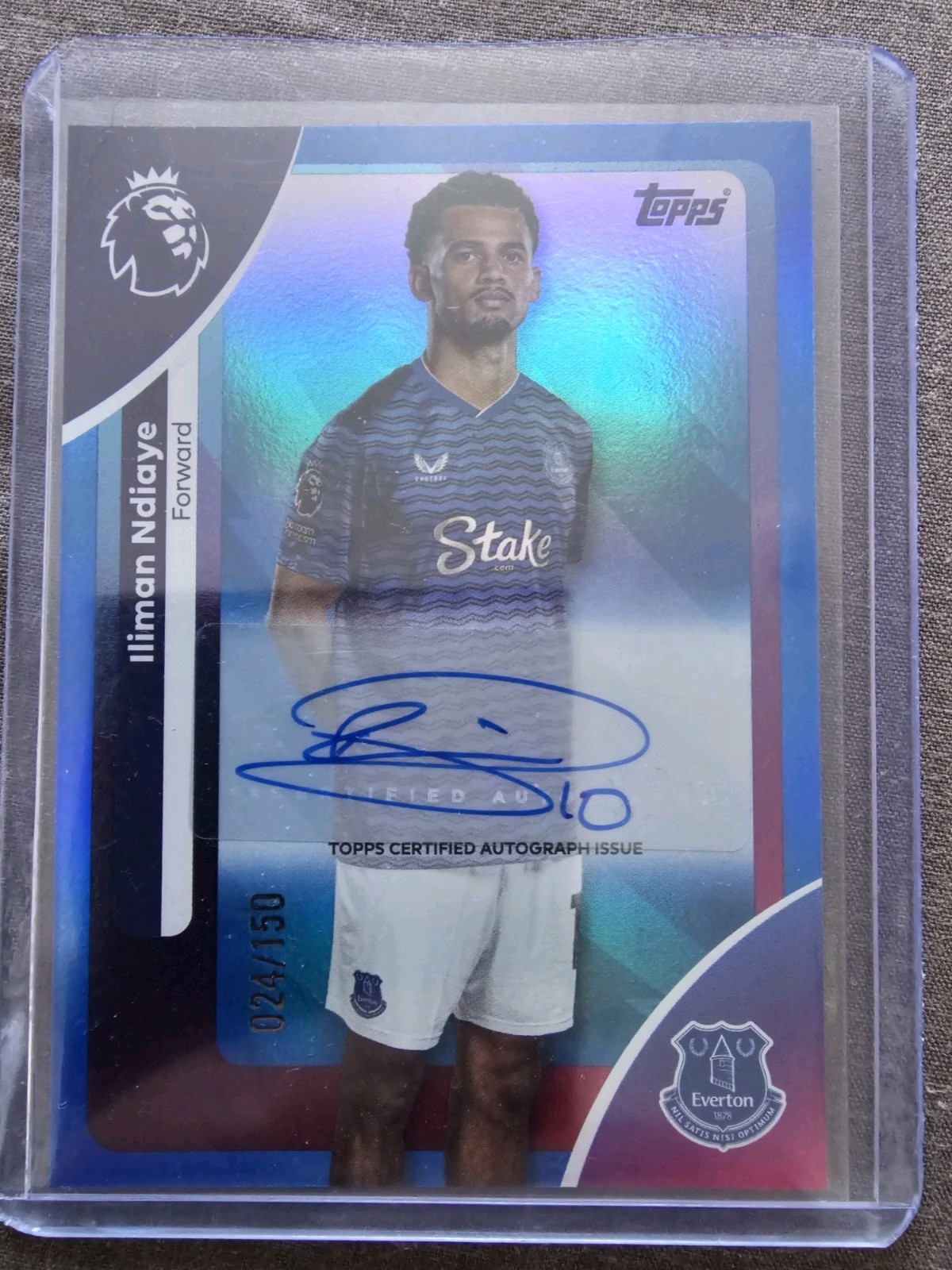 iliman ndiaye #150 Topps Premier League Auto everton for sale on Ebay