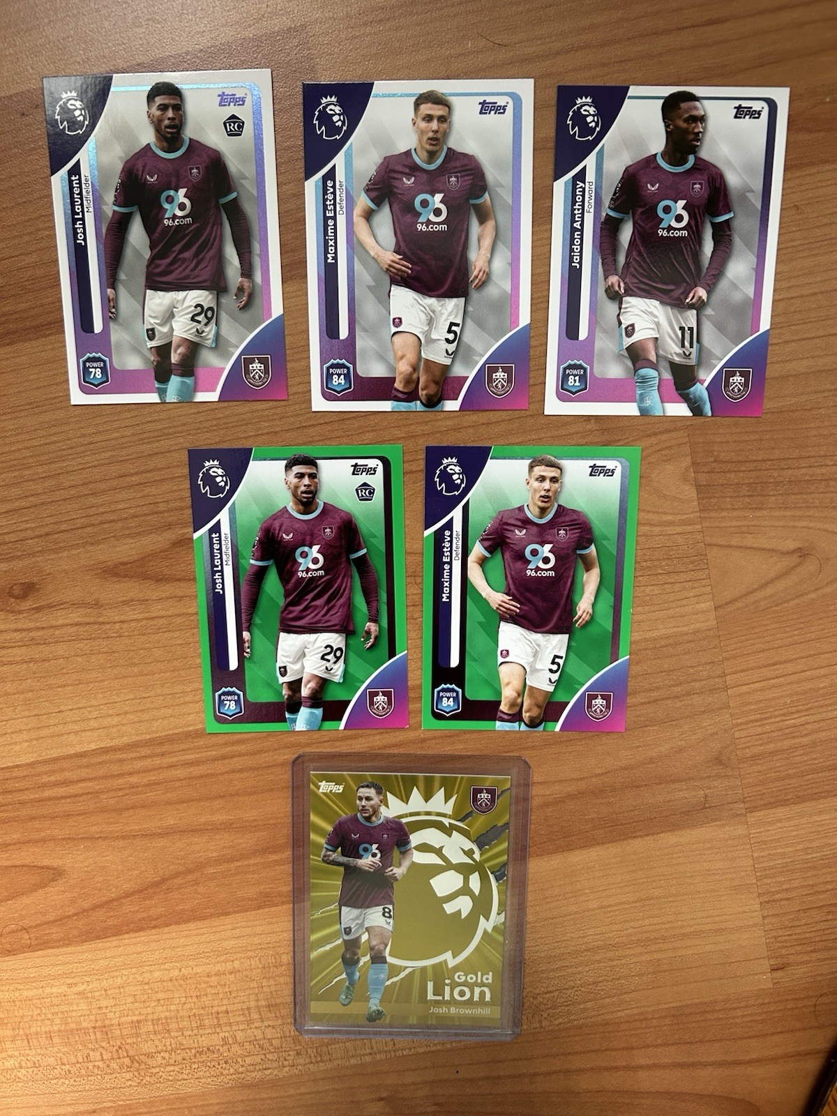Josh Cullen Gold Lion + Burnley Bundle Topps Premier League 2026 Trading Cards for sale on Ebay