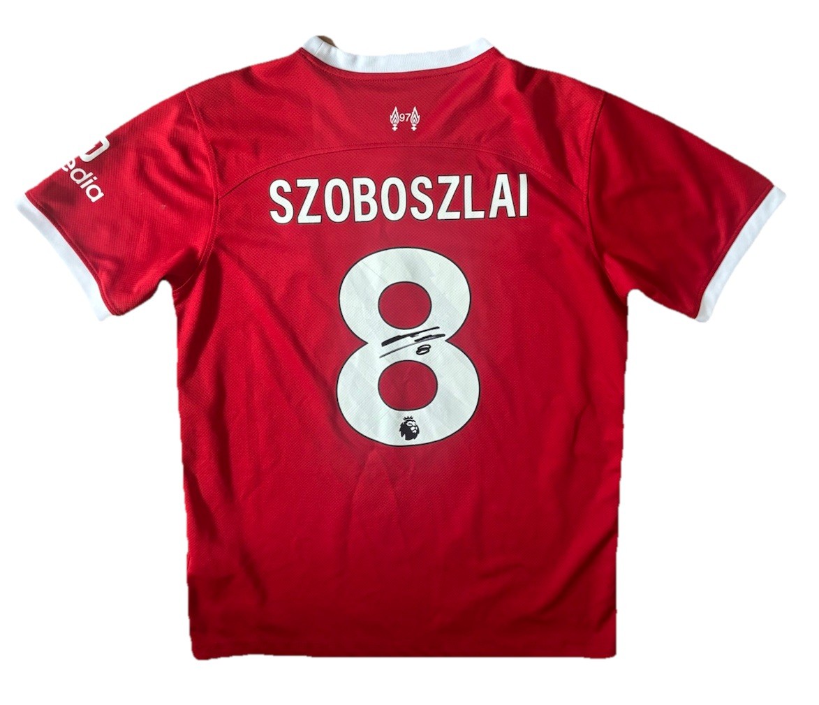 DOMINIK SZOBOSZLAI Signed FC Liverpool 2023/24 HOME Shirt Football Hungary COA for sale on Ebay