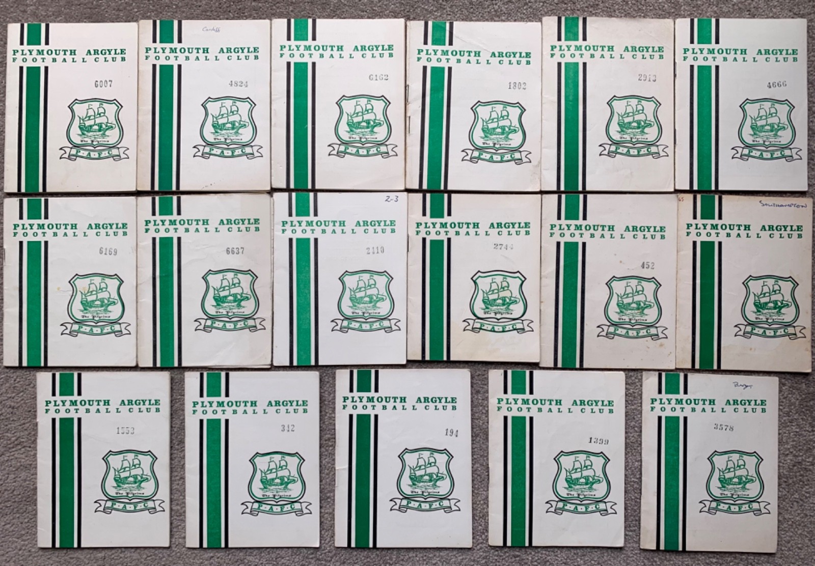 PLYMOUTH ARGYLE FC 1964 1965 Rare HOME FOOTBALL PROGRAMME COLLECTION Memorabilia for sale on Ebay