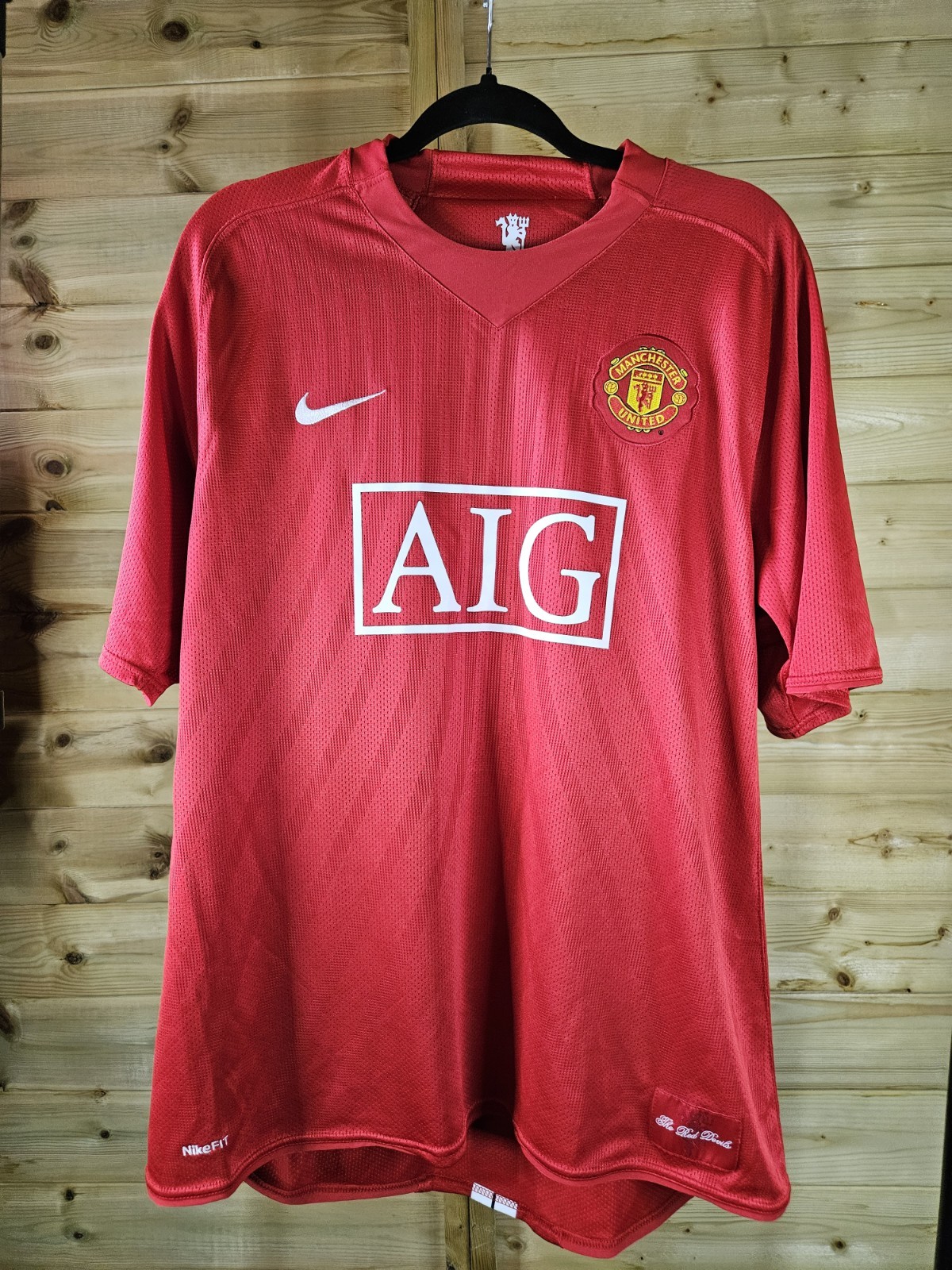 Rare Original Manchester United 2007/2009 Home Shirt LARGE NIKE VGC for sale on Ebay