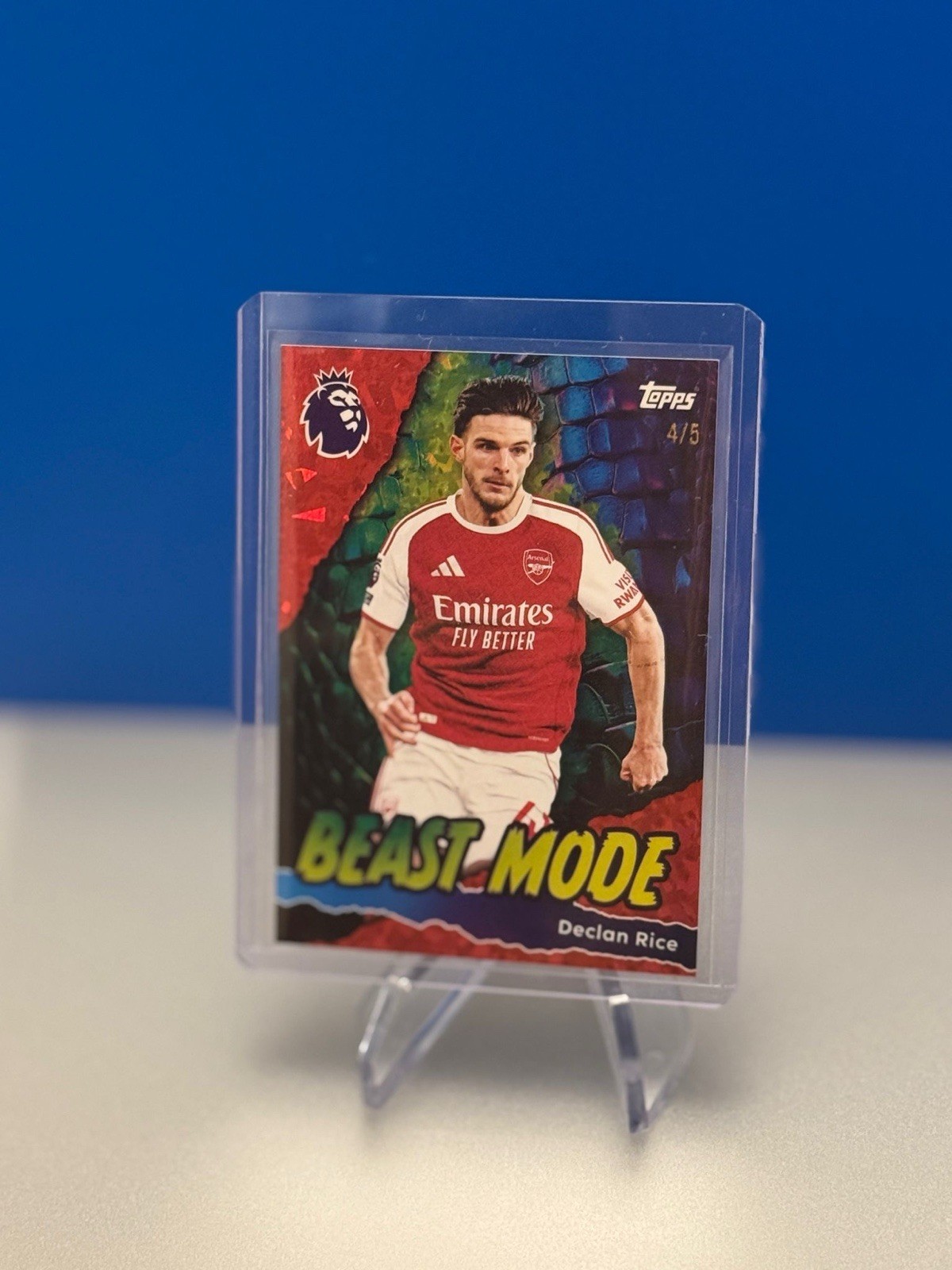 Topps Premier League 2025/2026 Declan Rice Beast Mode Red Refactor 4/5 Arsenal for sale on Ebay
