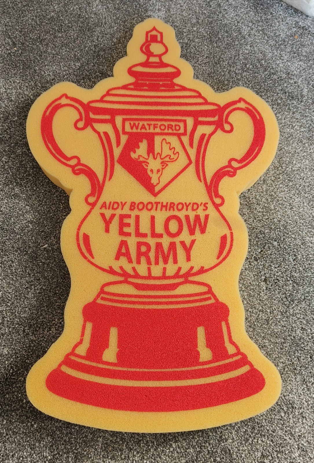 Watford Fc Yellow Army Cup Mascot Boothroyd 2000s Fan for sale on Ebay
