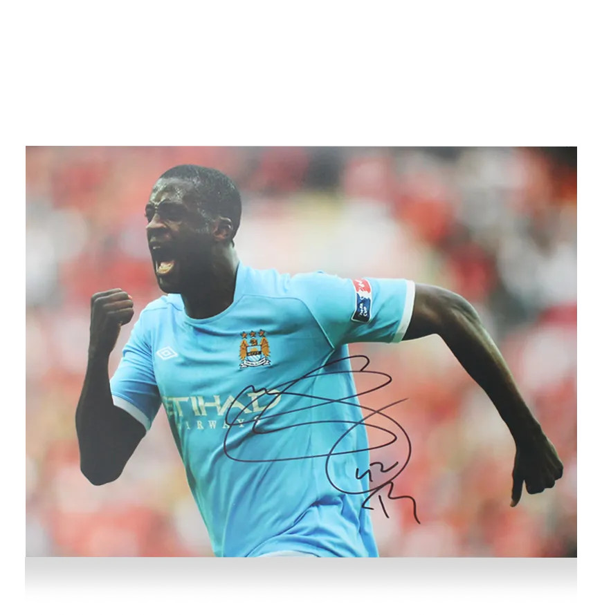 Yaya Toure Signed Manchester City Photo FA Cup Semi-Final Goal COA for sale on Ebay