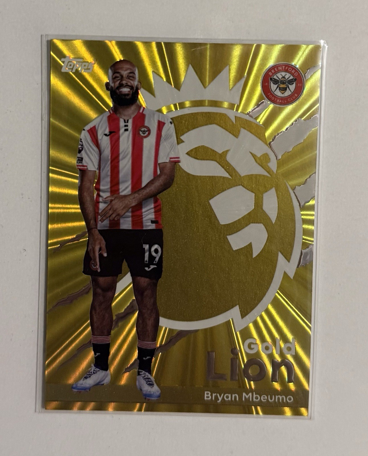 Topps Premier League 2025/2026 Bryan Mbuemo Gold Lion Insert Brentford for sale on Ebay