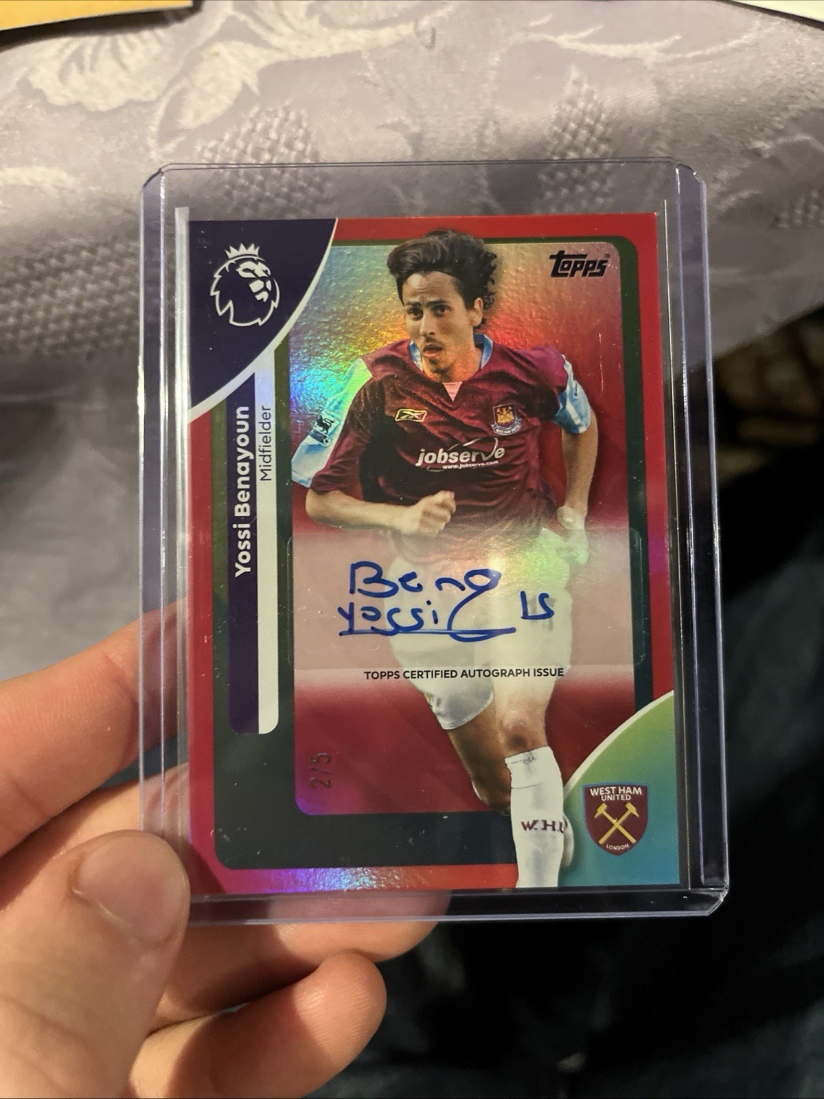 A perfect card And auto for BENAYOUN 2/5 🔥🔥🔥🔥Topps 2025/26 Season West Ham for sale on Ebay