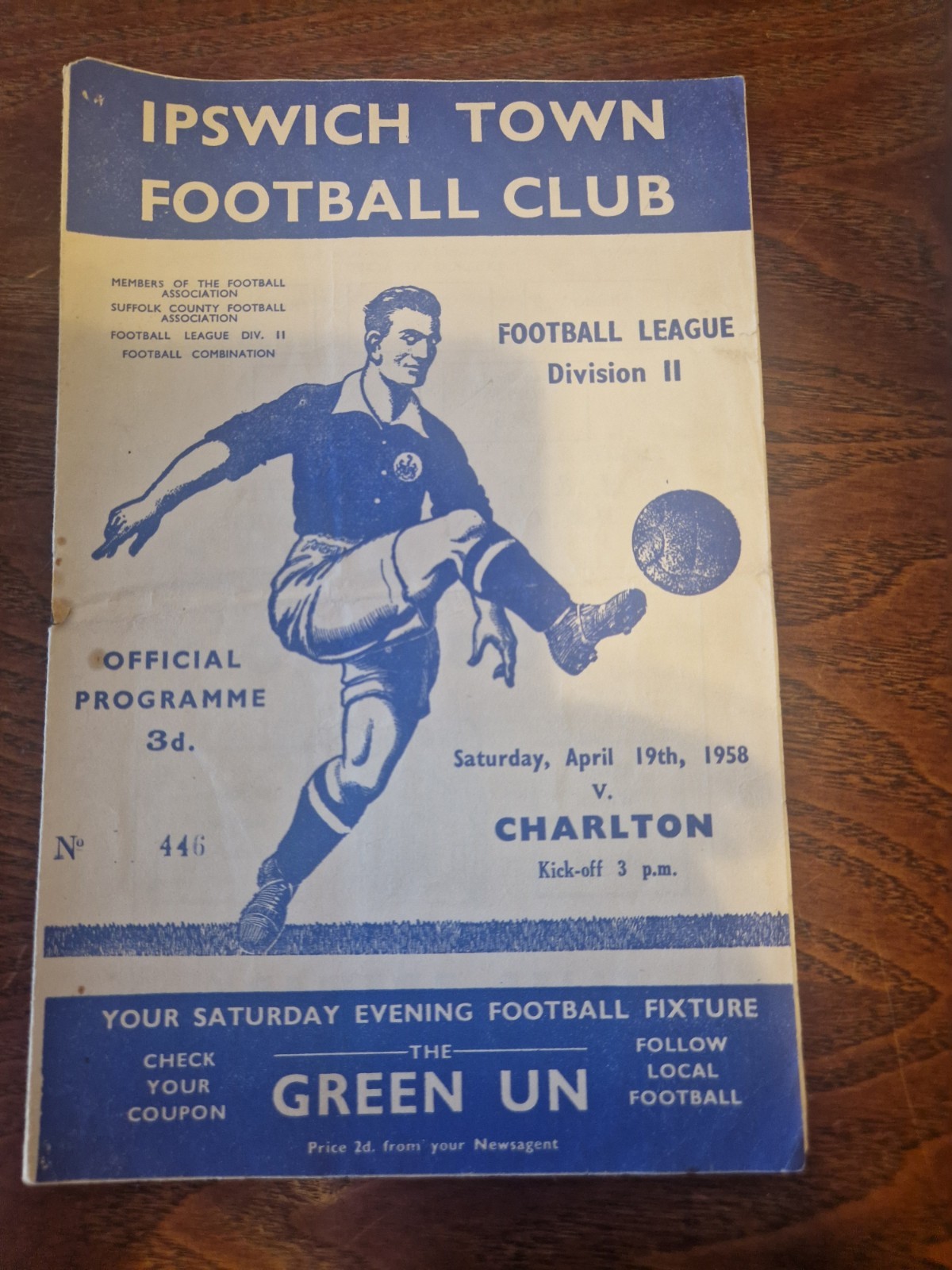 1957/58 Ipswich Town v Charlton Athletic Division Two Programme for sale on Ebay