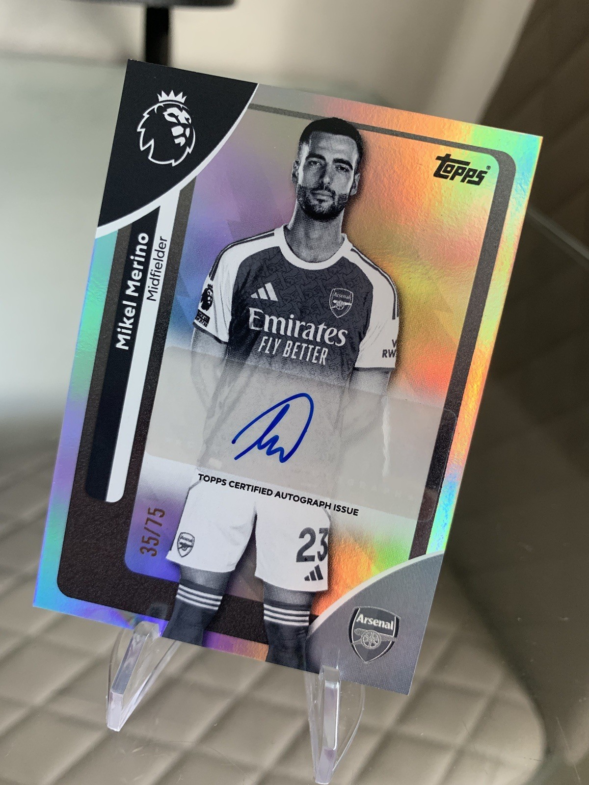 Topps Premier League 2026 - Mikel Merino /75 Auto Autograph Arsenal for sale on Ebay