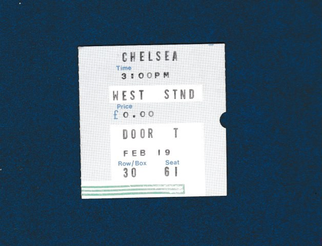 Chelsea V Leicester City 1971/72 Match Ticket for sale on Ebay