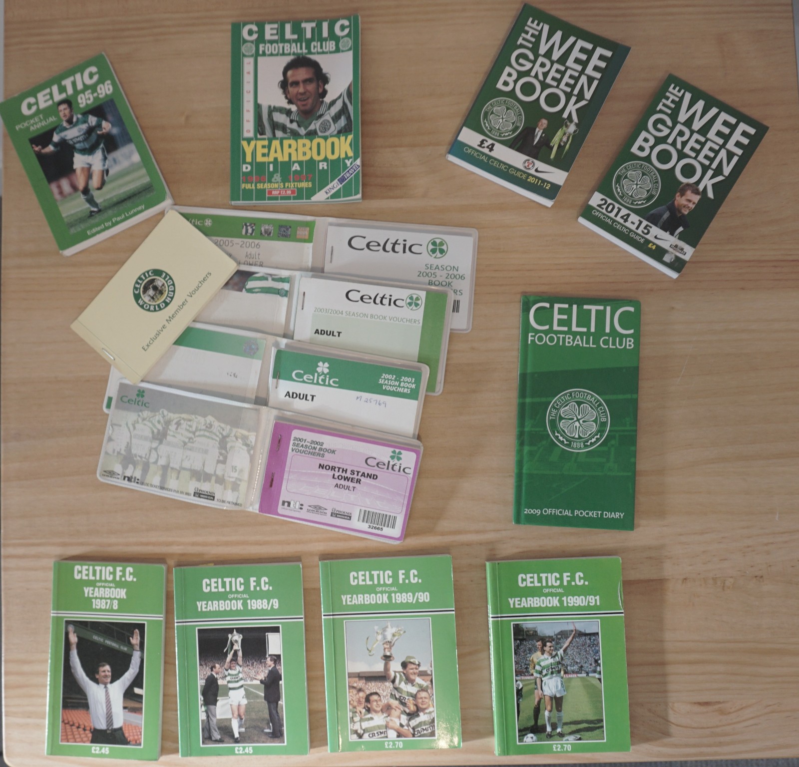 Celtic FC Yearbooks and Season Ticket Books Bunddle for sale on Ebay