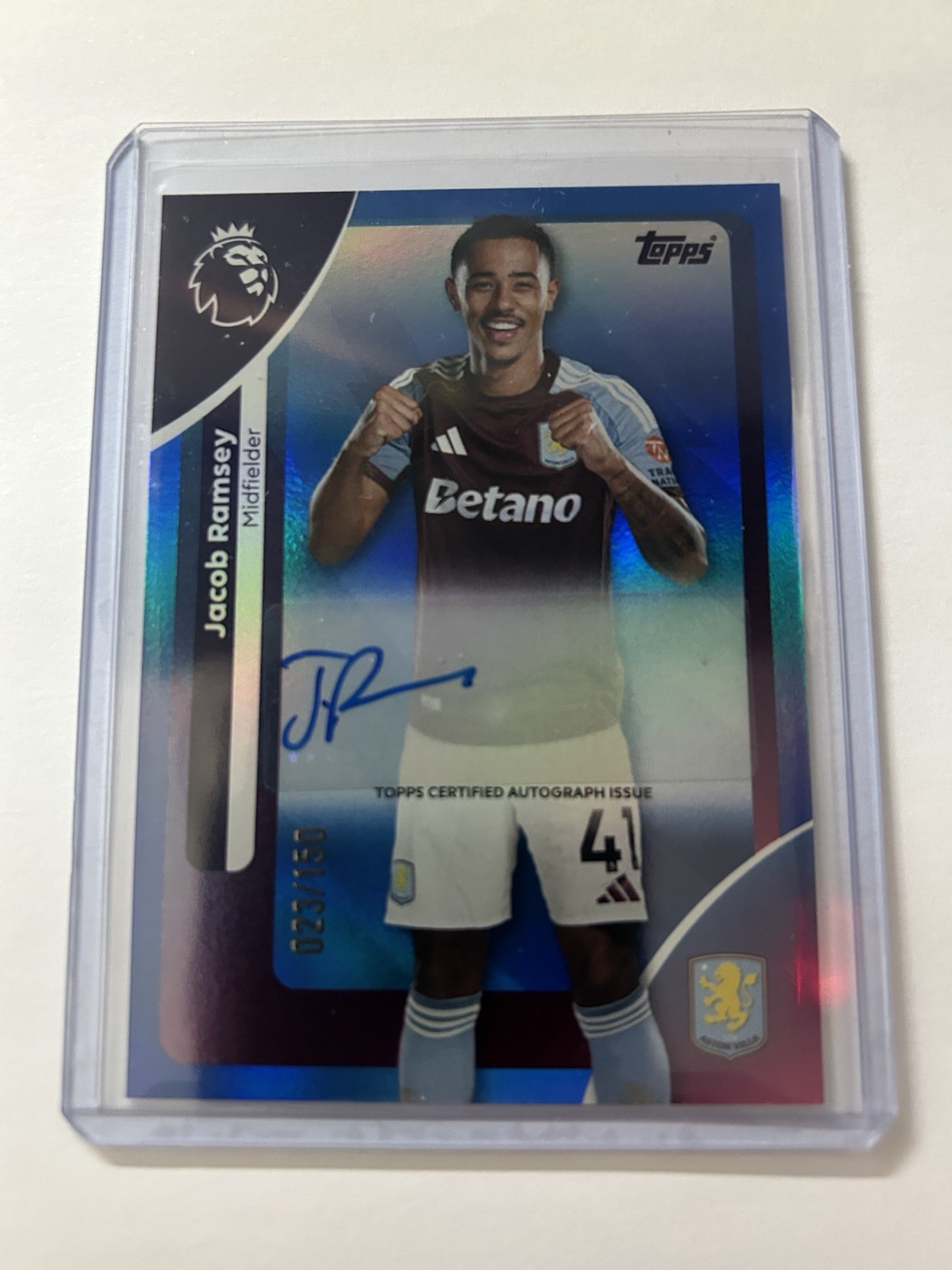 Topps Premier League 2026 Jacob Ramsey Aston Villa Autograph /150 for sale on Ebay