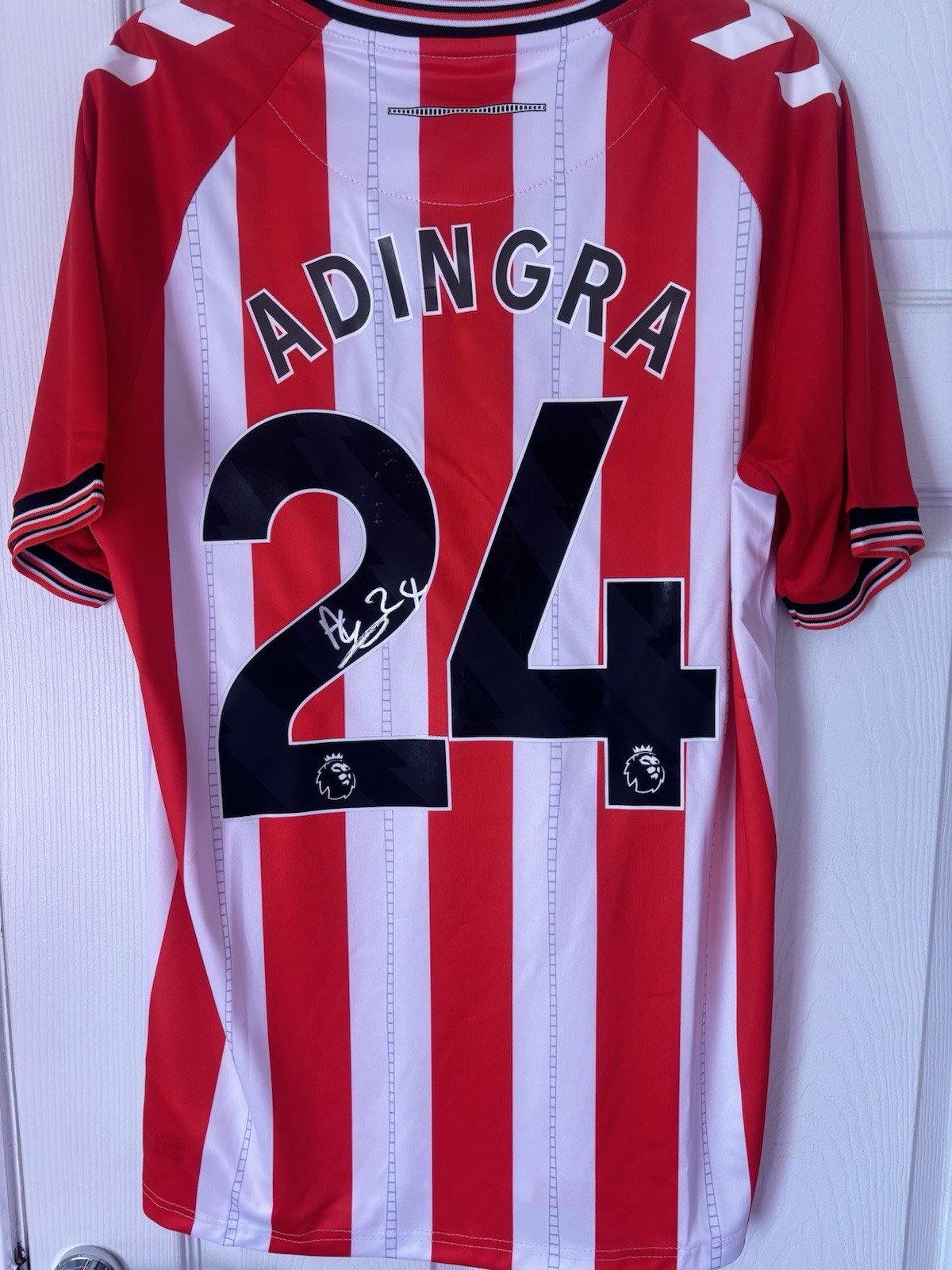 Simon Adingra Signed Sunderland Shirt With COA Small Mark for sale on Ebay