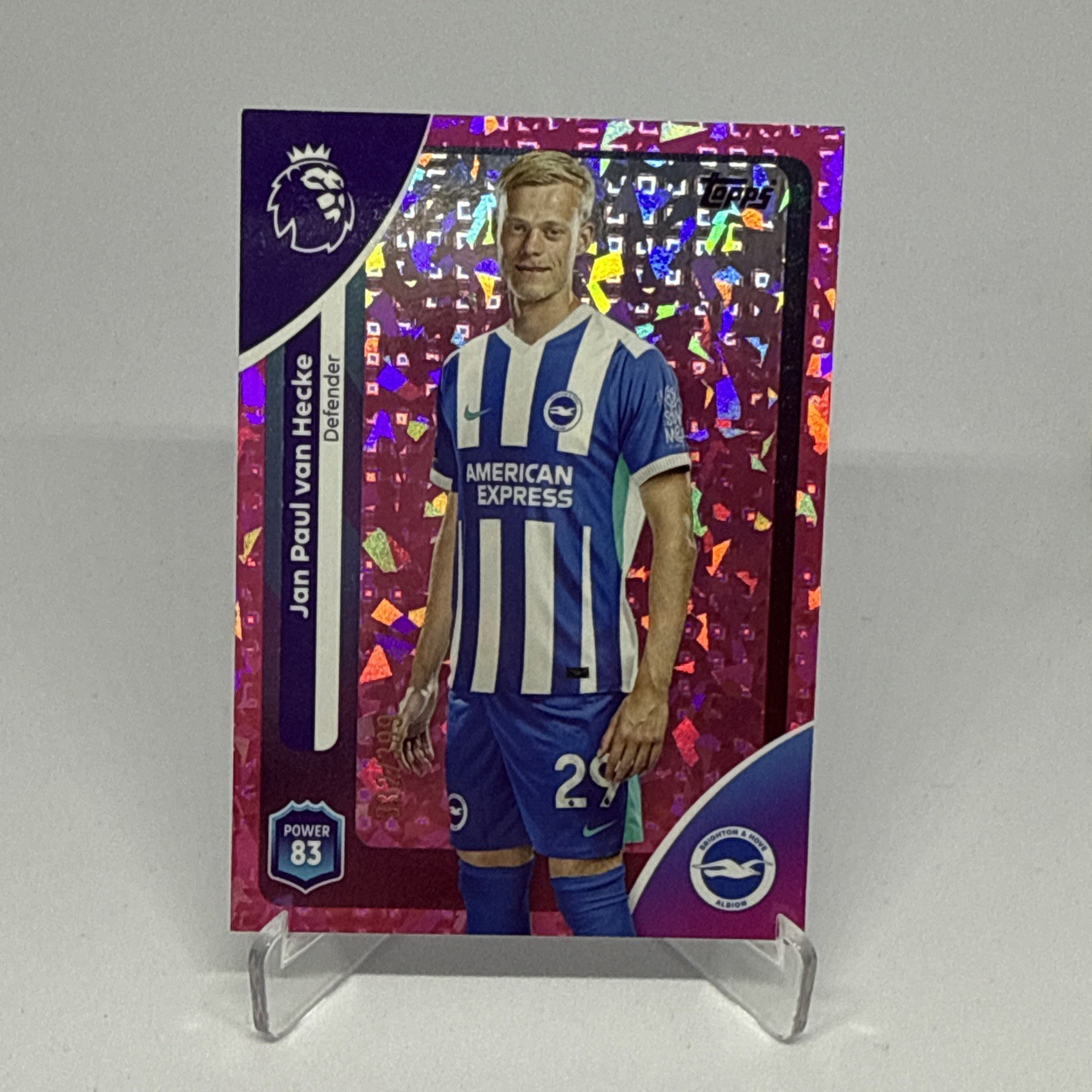 2025-26 Topps Premier League Jan Paul Van Hecke Brighton /399 for sale on Ebay