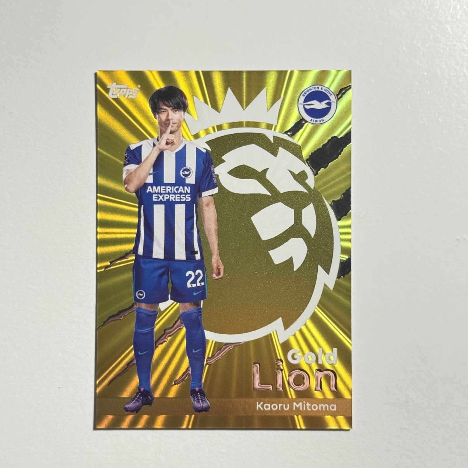 2026 Topps Premier League Kaoru Mitoma Chrome King Insert - Brighton  for sale on Ebay