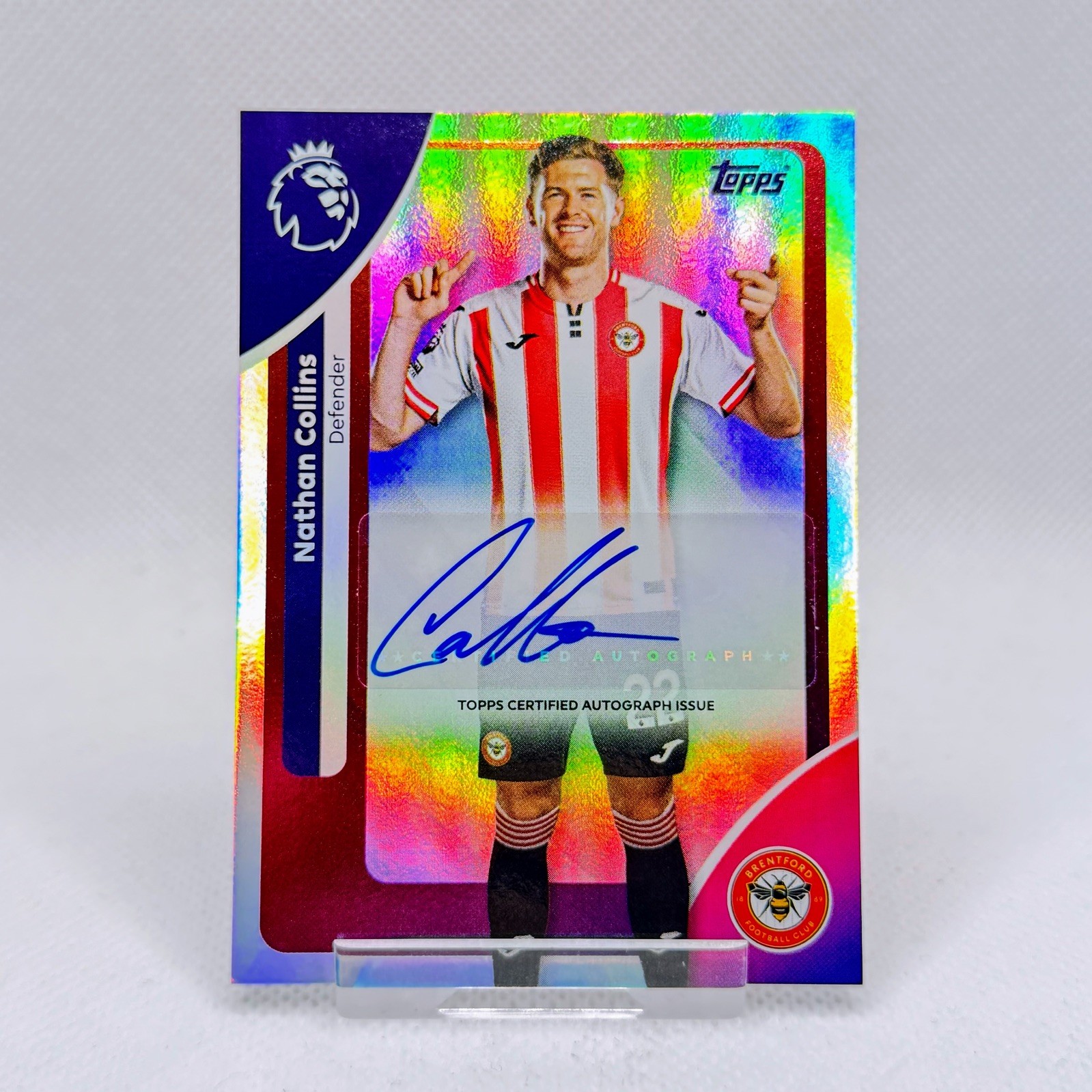 2026 Topps Premier League Nathan Collins Base Autograph Auto Parallel Brentford for sale on Ebay