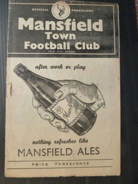 MANSFIELD TOWN  v  Derby County  56/7. for sale on Ebay