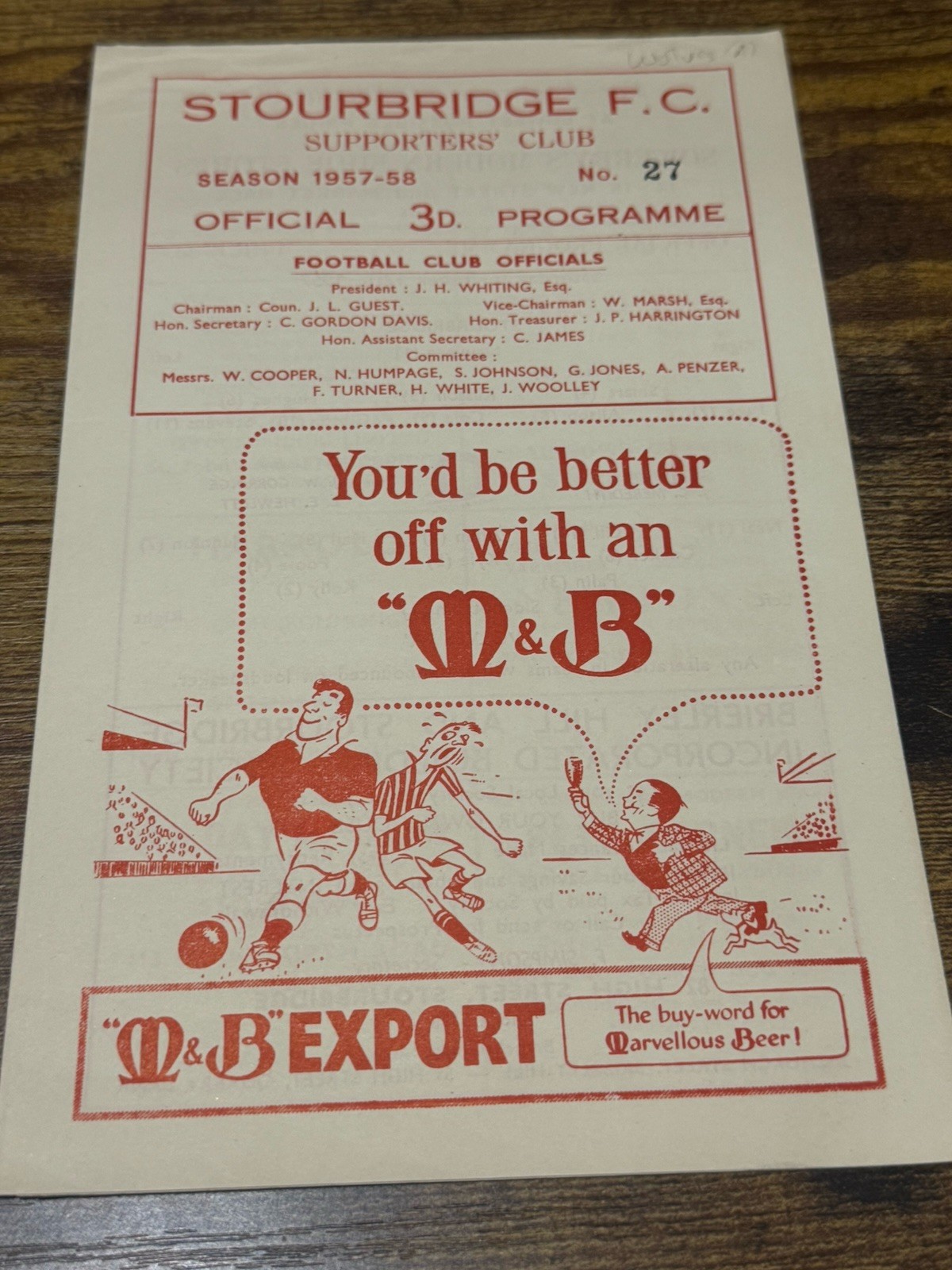 57/58 Stourbridge  V WOLVES “A”  Reserves    Football Programme for sale on Ebay