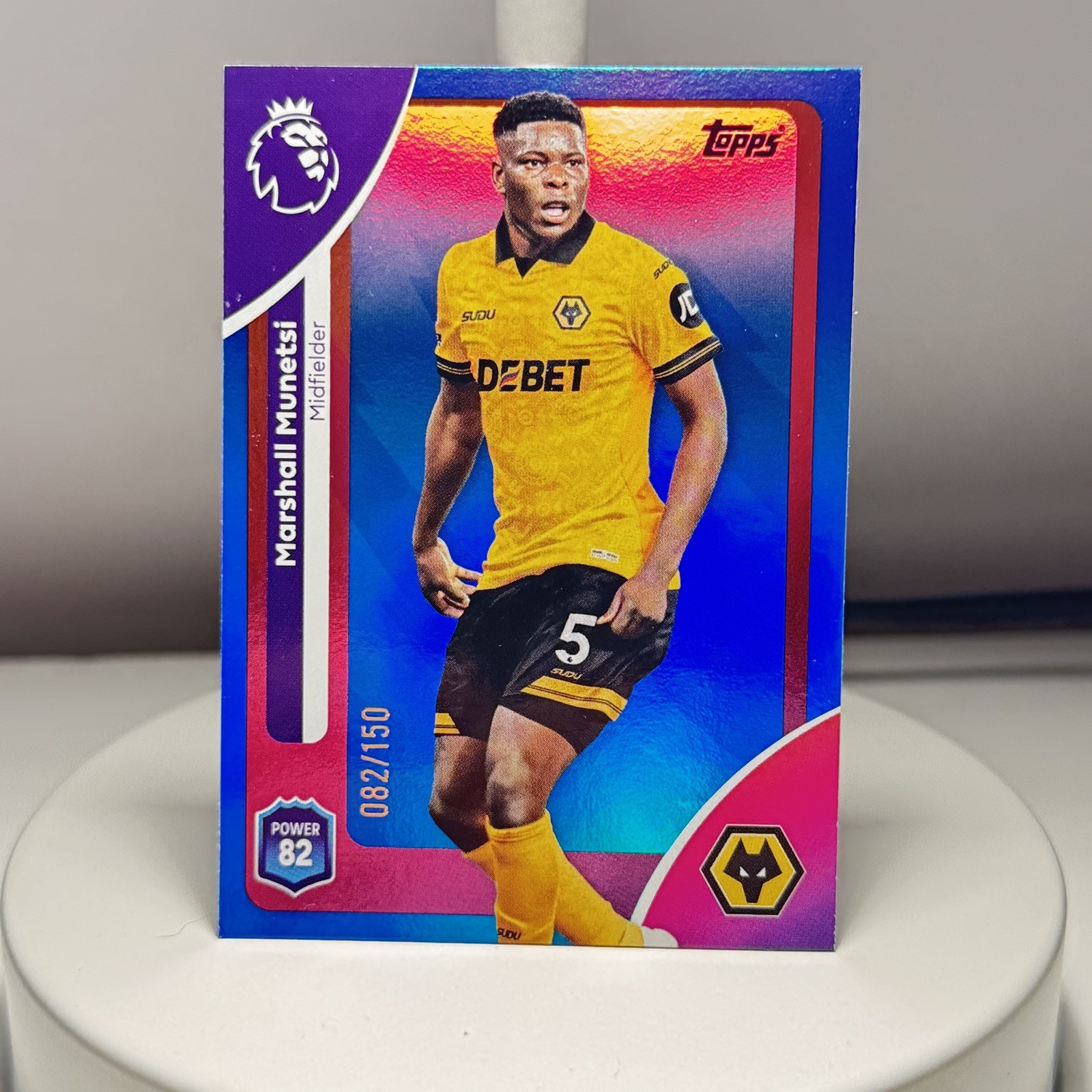 2026 Topps Premier League Marshall Munetsi Blue Parallel Insert /150 - Wolves for sale on Ebay