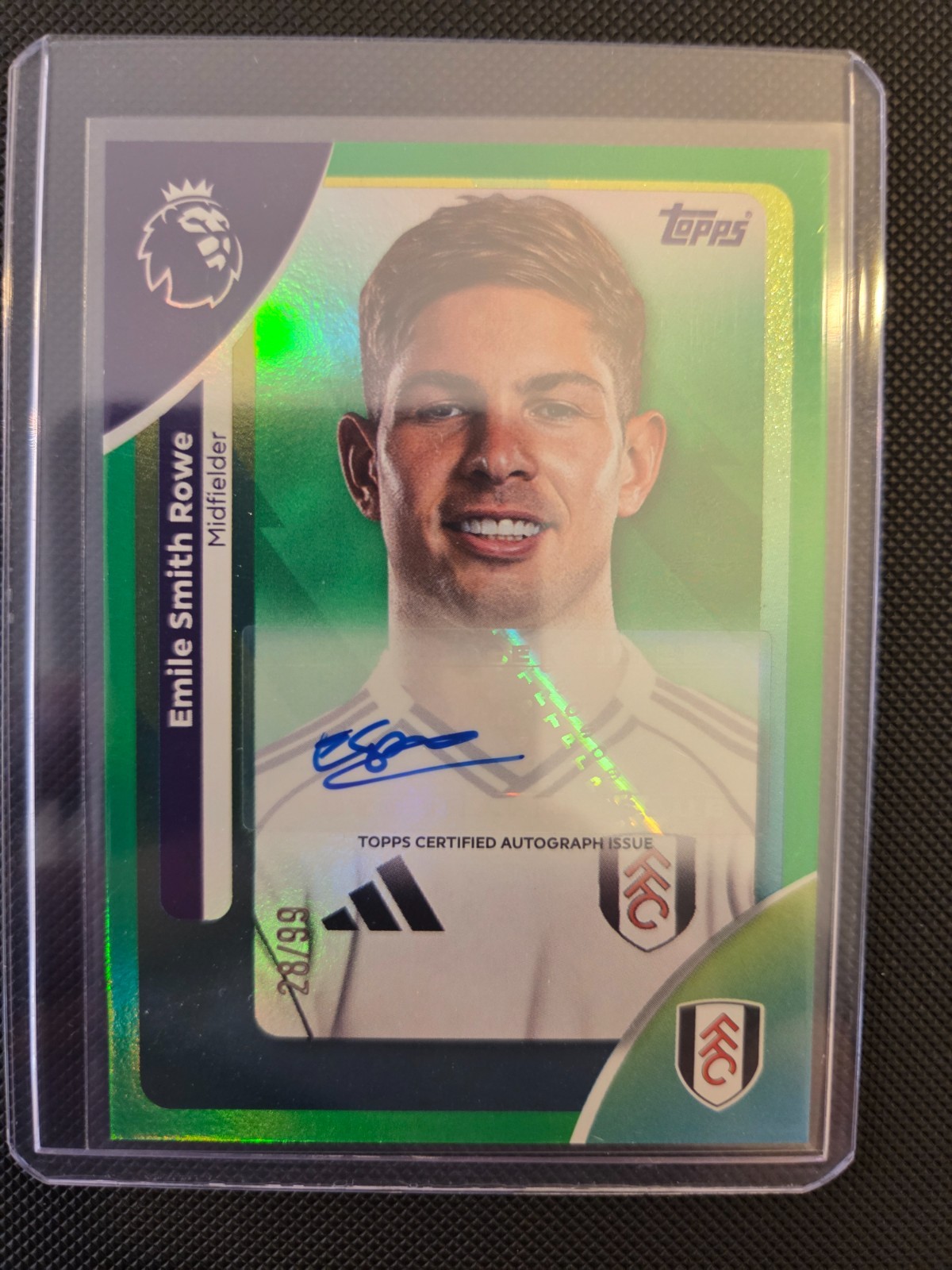 Emile Smith Rowe Auto /99 Topps Premier League 25/26 Fulham for sale on Ebay