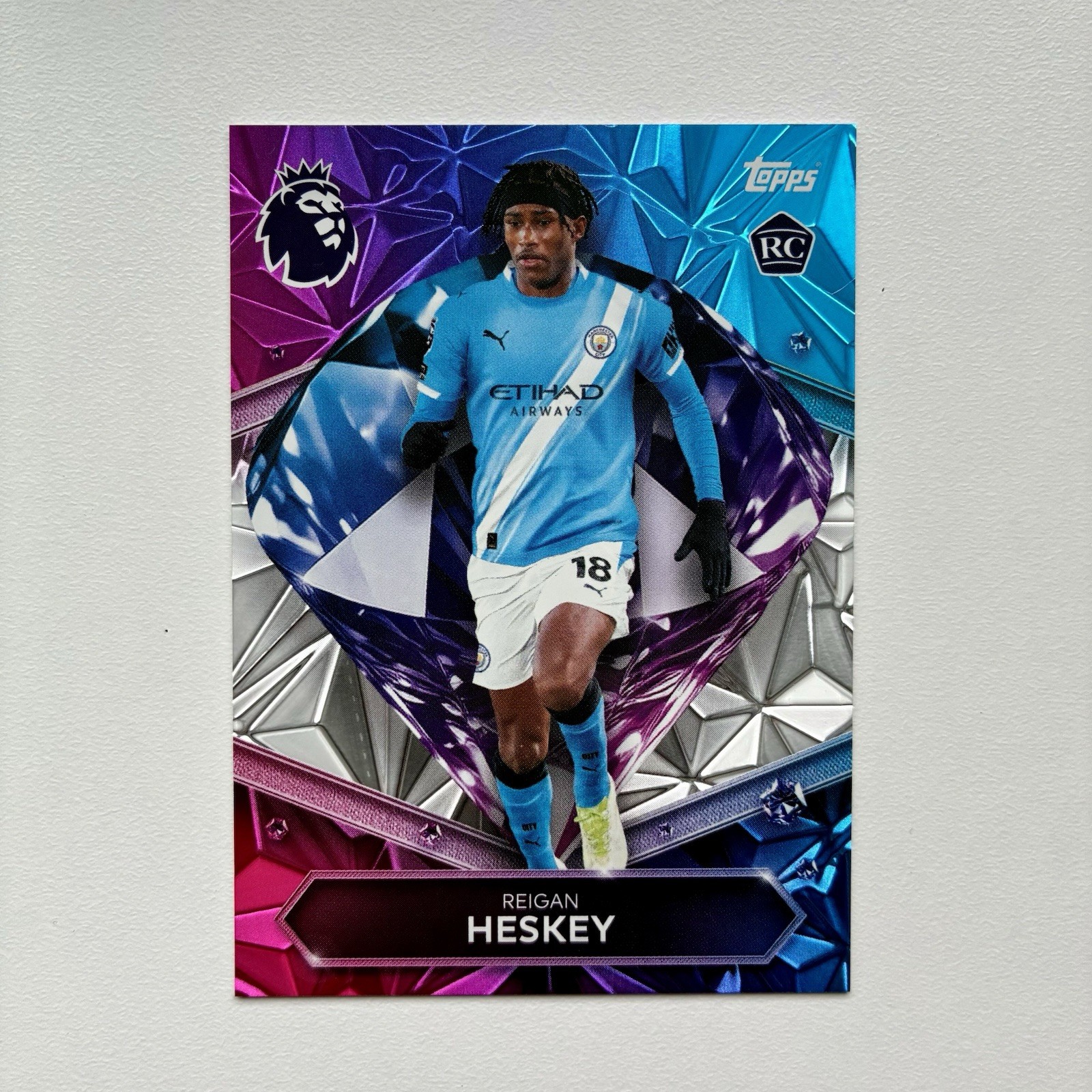 Topps Premier League 2026 Reigan Heskey Diamond Rookie RC Card. Manchester City for sale on Ebay