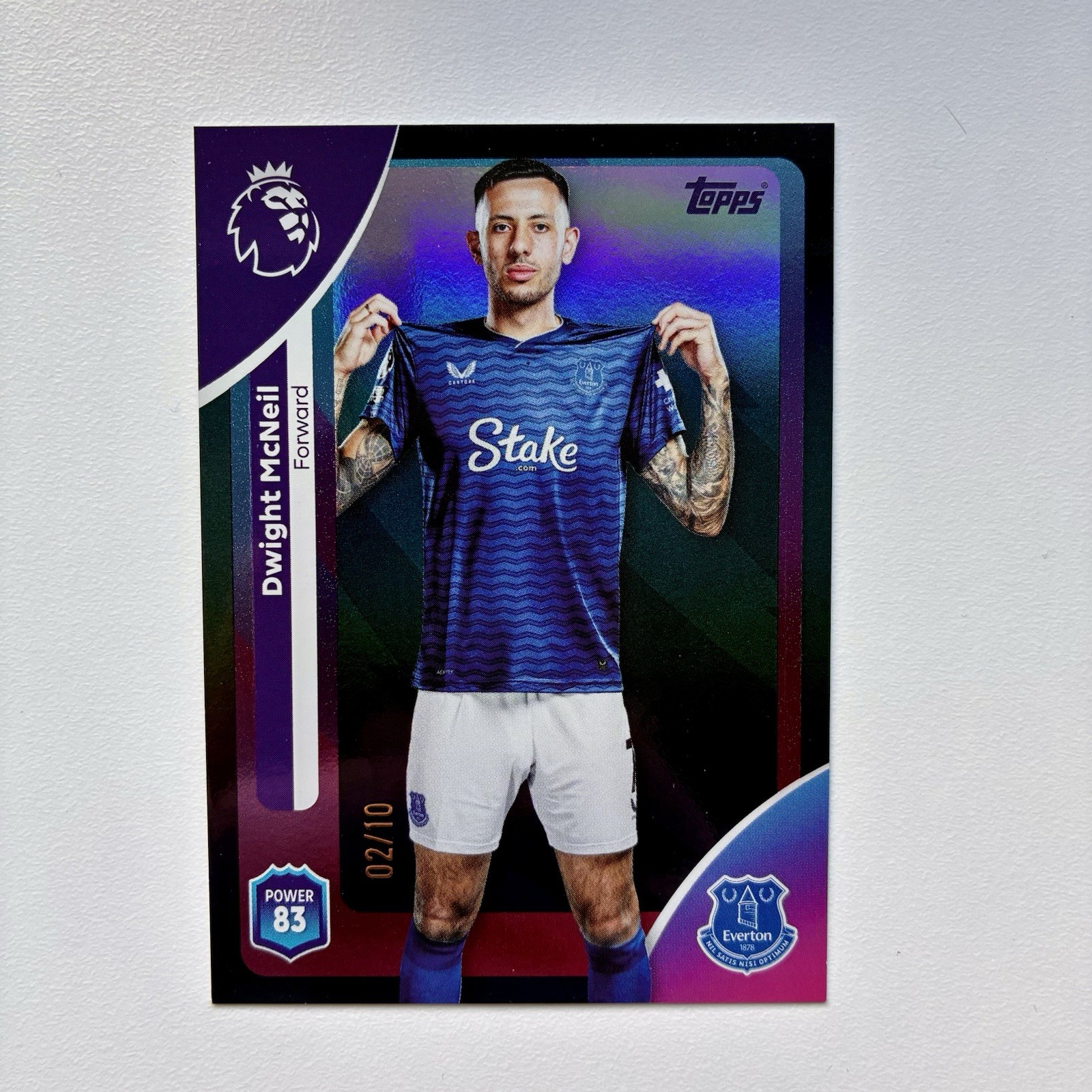 Topps Premier League 2026 Dwight McNeil Black Parallel /10 Everton FC for sale on Ebay