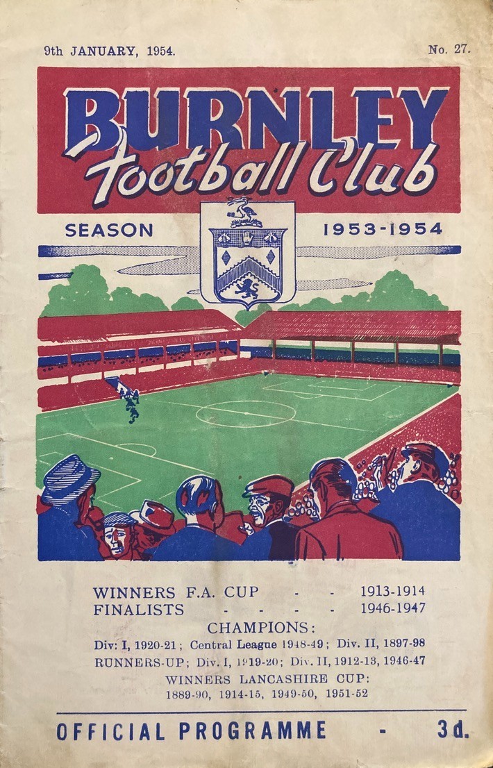 Burnley v Manchester United F A Cup 3rd round 1953/54 for sale on Ebay