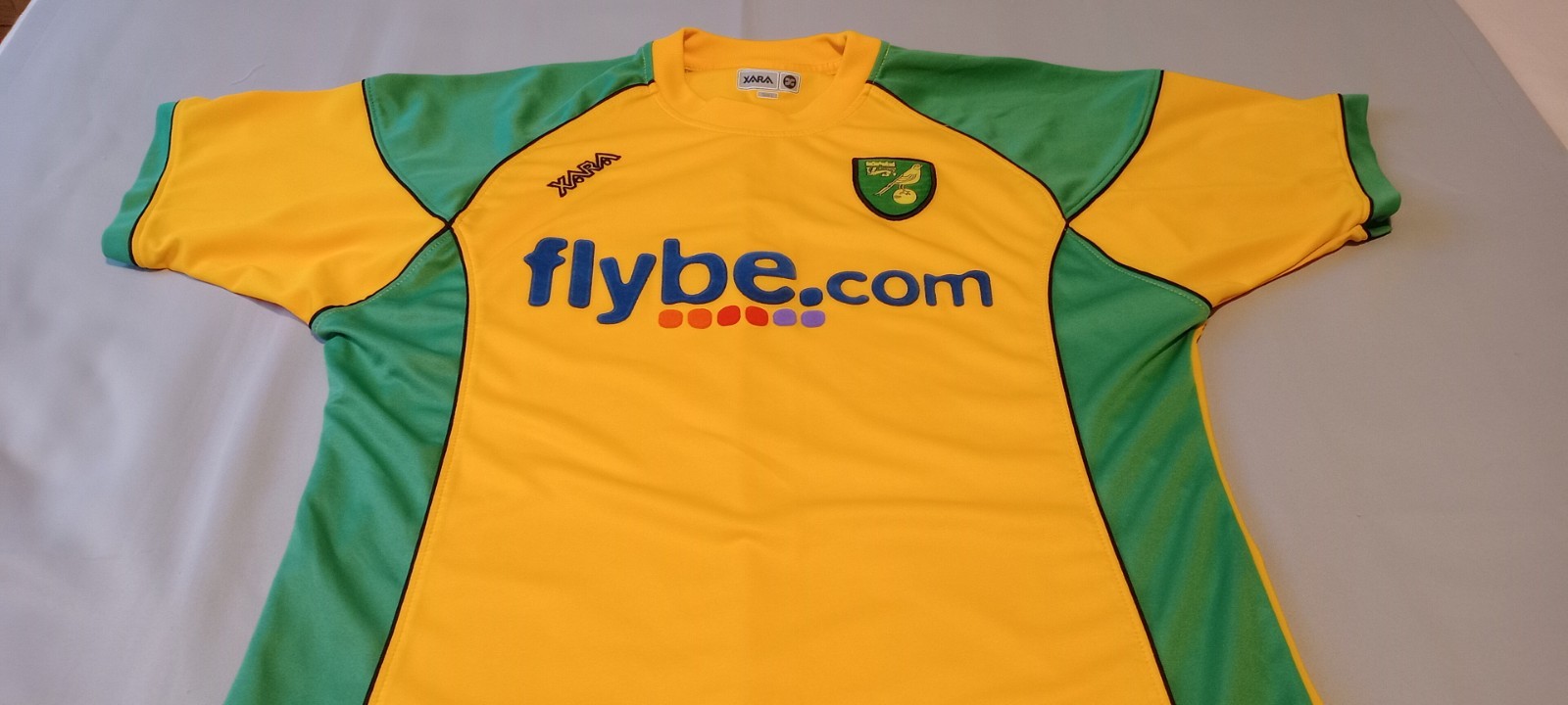Vintage Norwich City FC Yellow Home Football Shirt Top 2005/06, Xara Size Large  for sale on Ebay