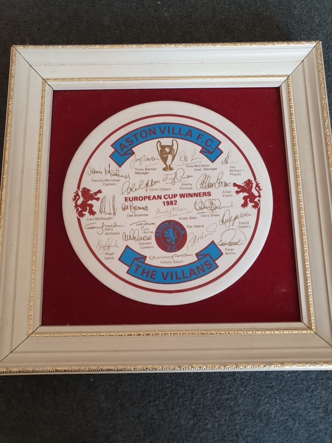 Aston Villa European Cup Winners 1982 Ceramic Tile. for sale on Ebay