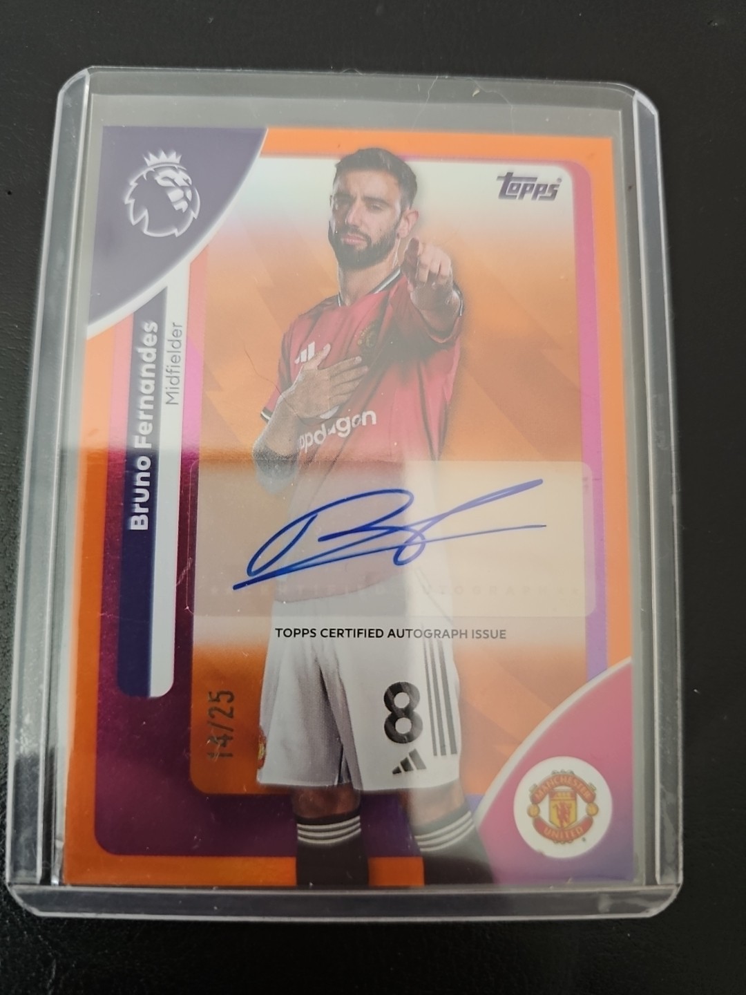 Bruno Fernandes 14/25 Topps Premier League Auto Manchester United for sale on Ebay