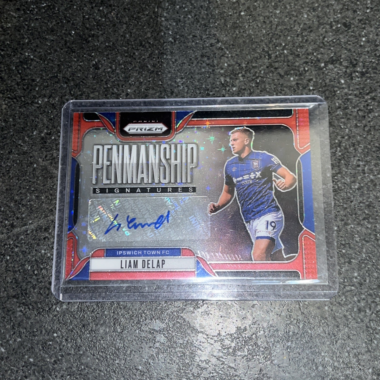 Panini Prizm Premier League 2024/25 Liam Delap Penmanship Auto Red SP Ipswich for sale on Ebay