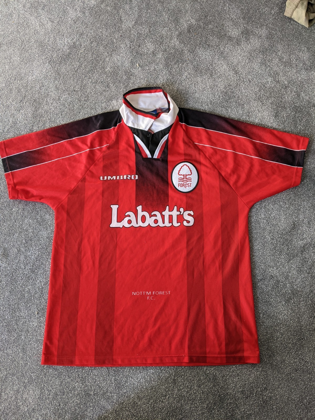 Original Great Condition Nottingham Forest 1996-98 Red Home Shirt XL for sale on Ebay