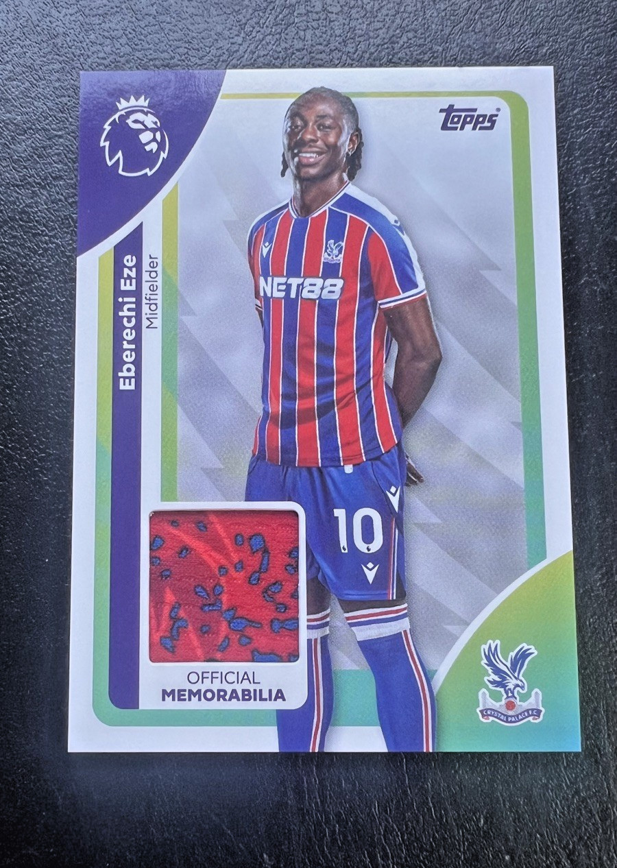 Topps Premier League 2026 Relic Patch Card Eberechi Eze Crystal Palace for sale on Ebay