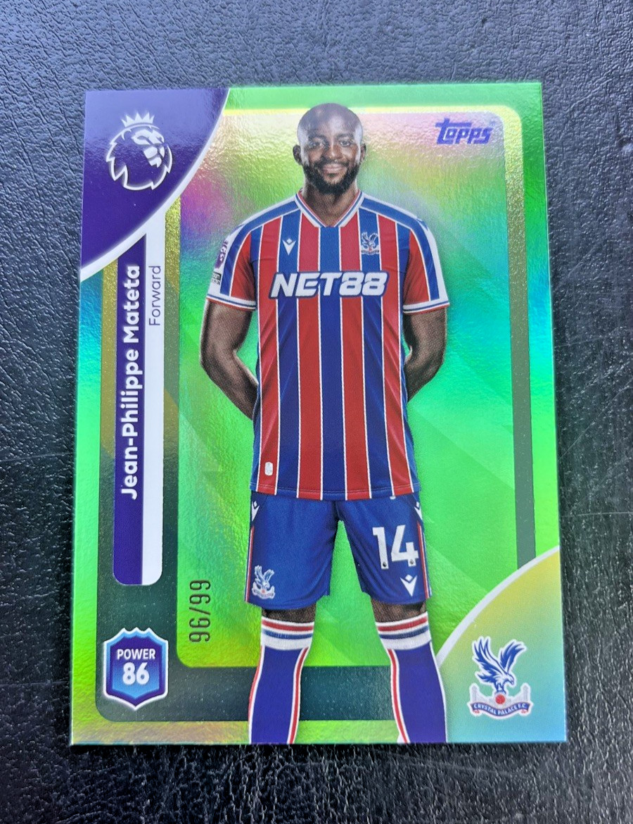 Topps 2026 Premier League Jean Philippe Mateta Green /99 Crystal Palace for sale on Ebay