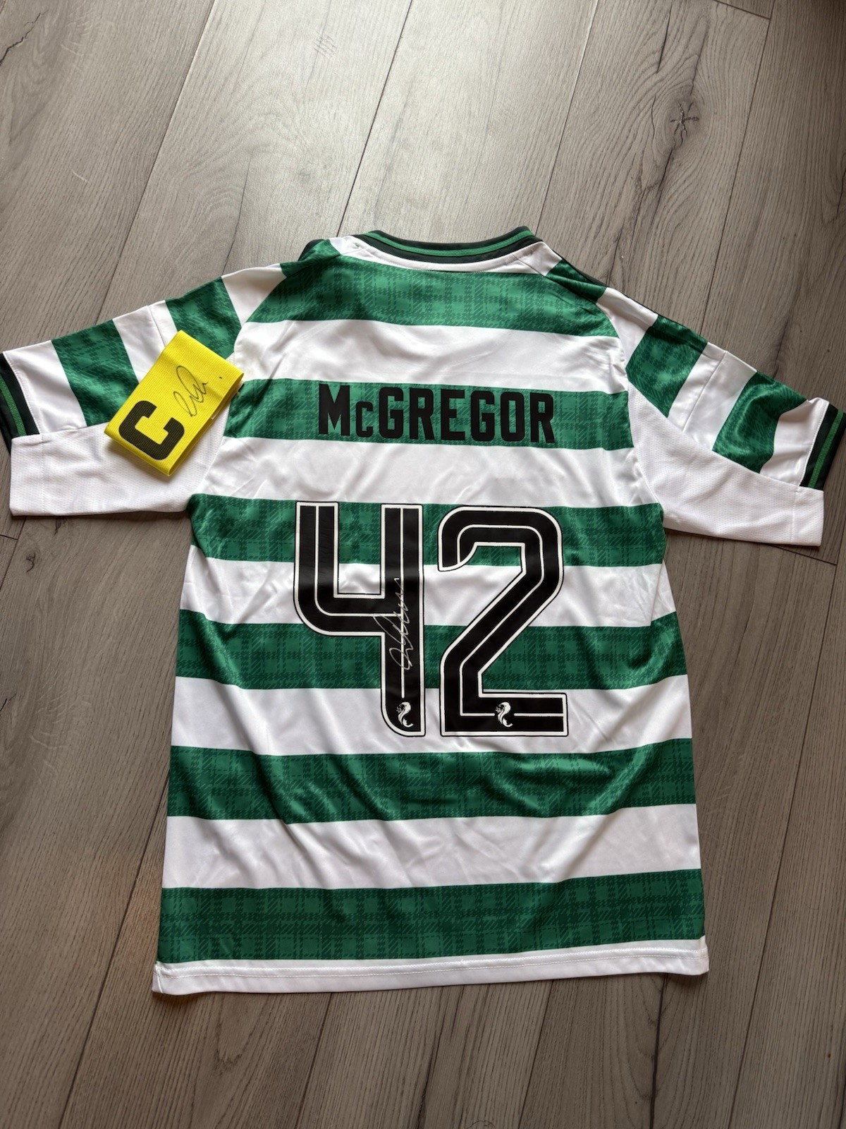 Callum McGregor Signed Celtic Fc Football Shirt & Captains Armband With COA for sale on Ebay
