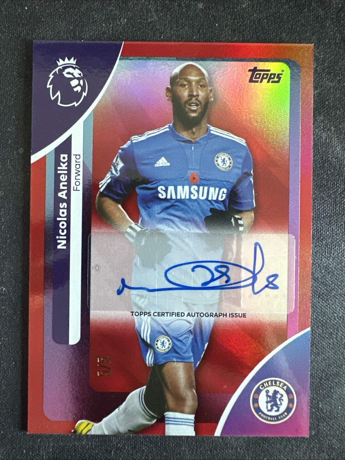 Topps Premier League 2026 Nicolas Anelka Red Autograph /5 Chelsea Fc A** for sale on Ebay