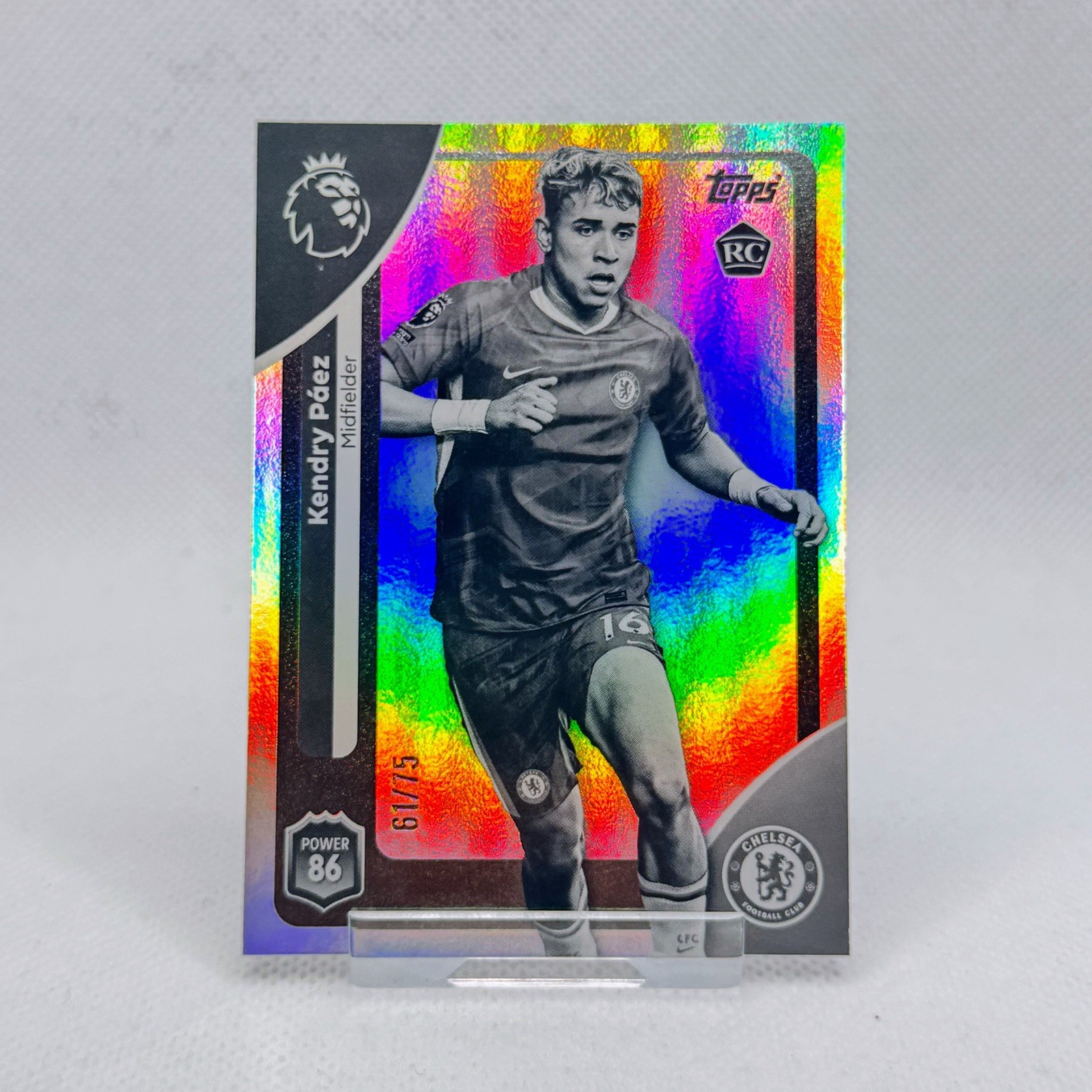 2026 Topps Premier League Kendry Paez RC Black&White Foil Parallel /75 - Chelsea for sale on Ebay