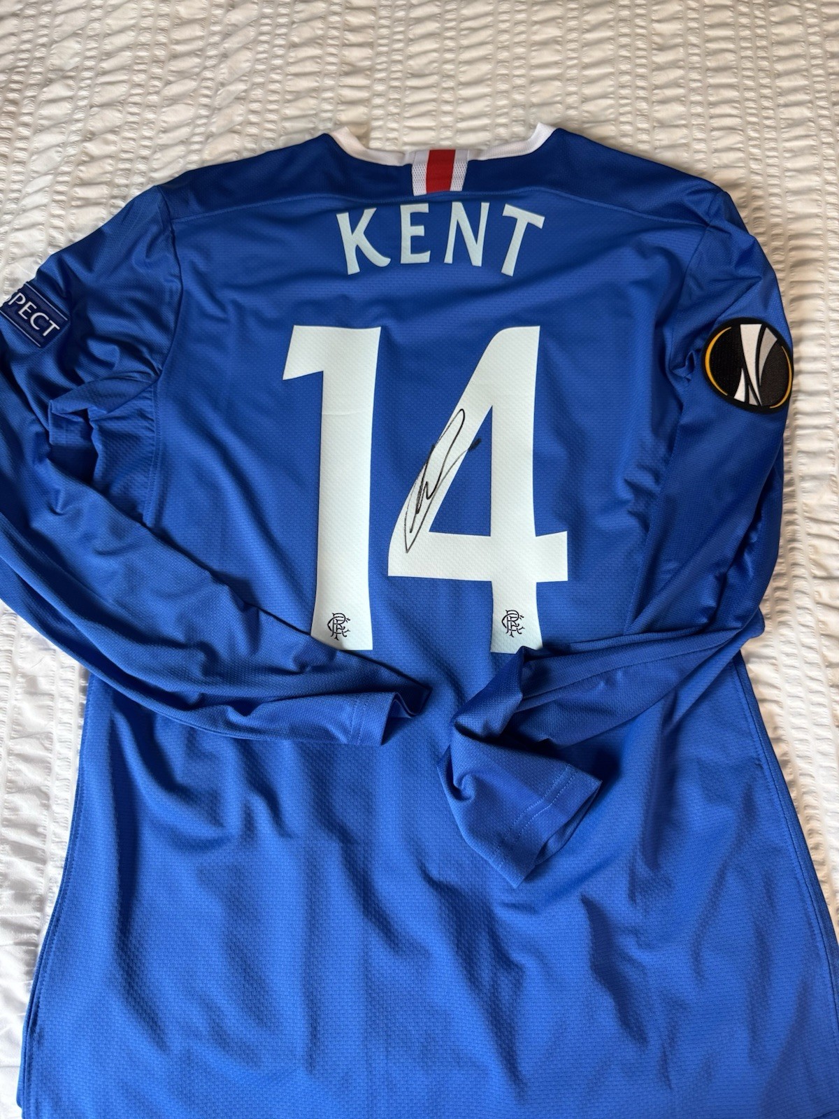 Signed Glasgow Rangers Ryan Kent Charity Foundation Shirt for sale on Ebay