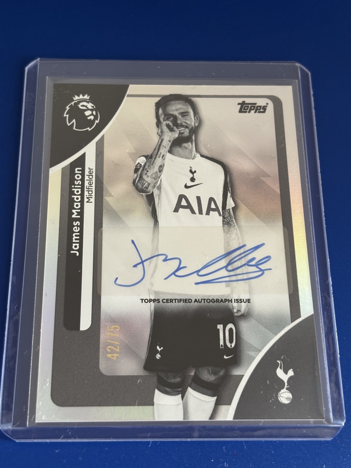 James maddison Auto Numbered 42/75 Topps - Tottenham for sale on Ebay
