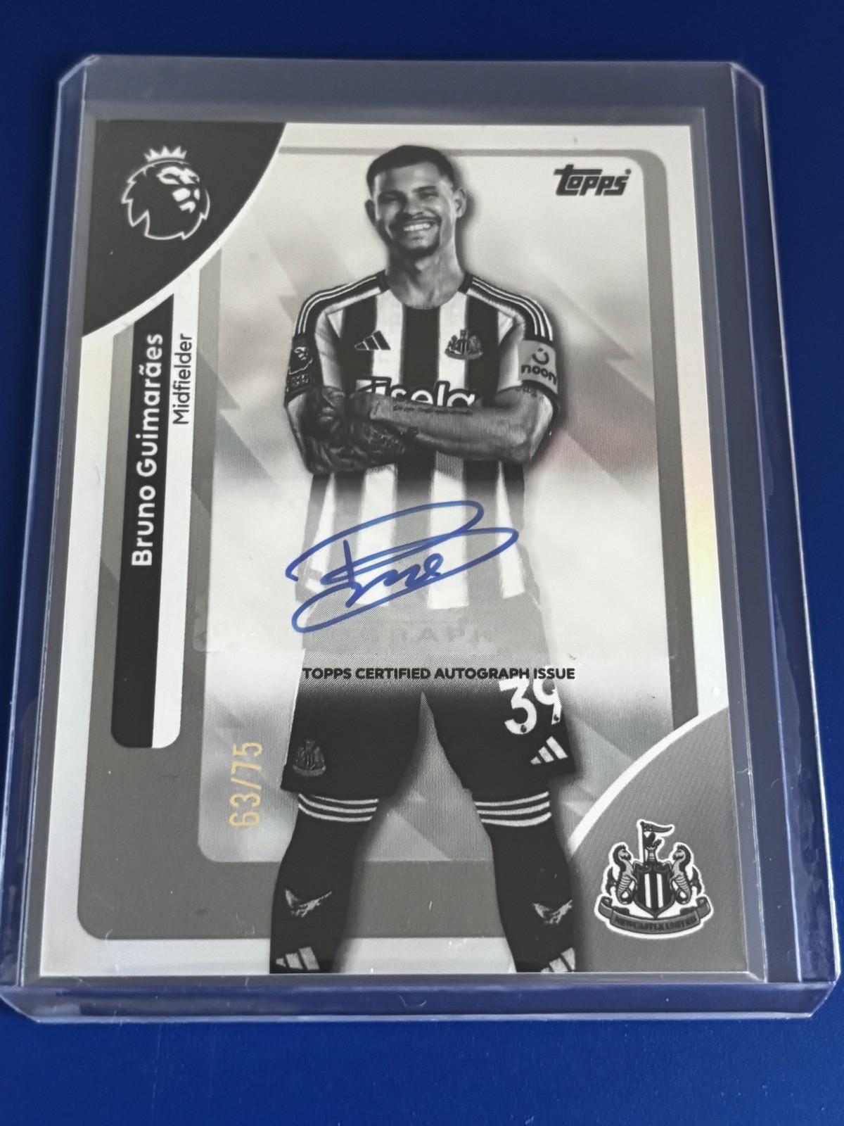 Bruno Guimaraes Auto Numbered 63/75 Topps - Newcastle for sale on Ebay