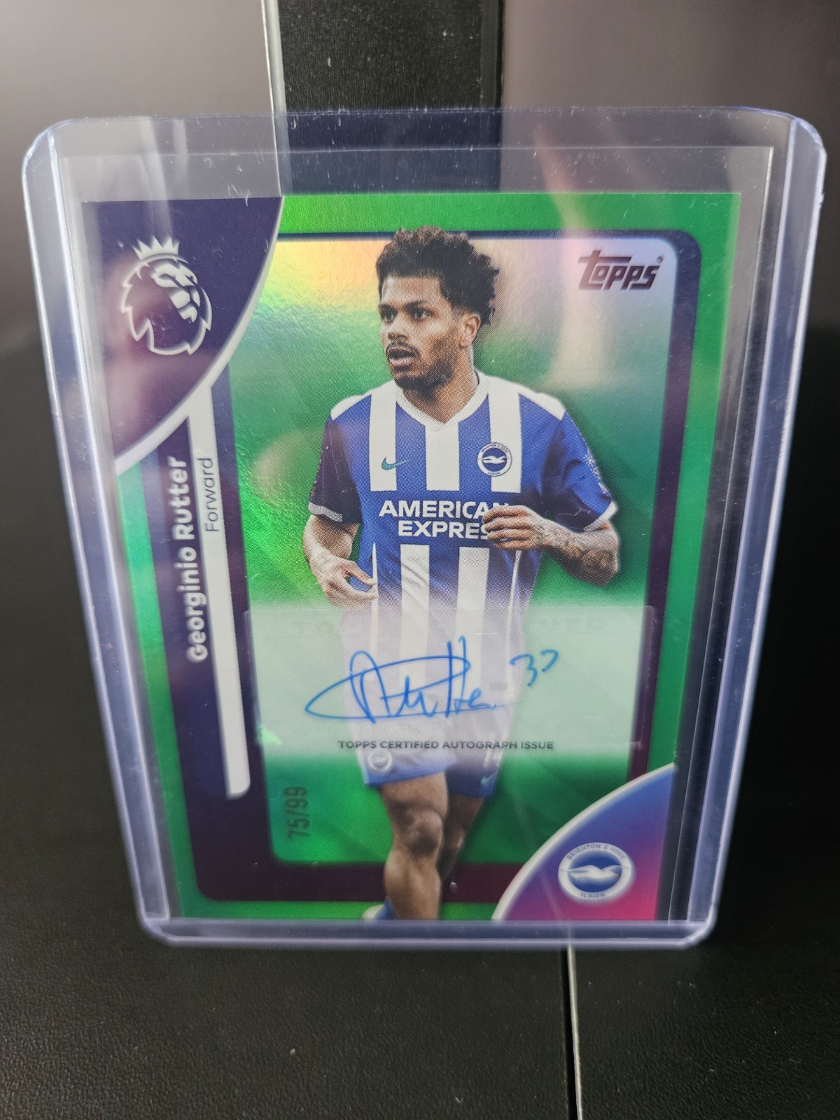 Georginio Rutter Auto /99 - Topps Premier League 2025/26 - Brighton for sale on Ebay