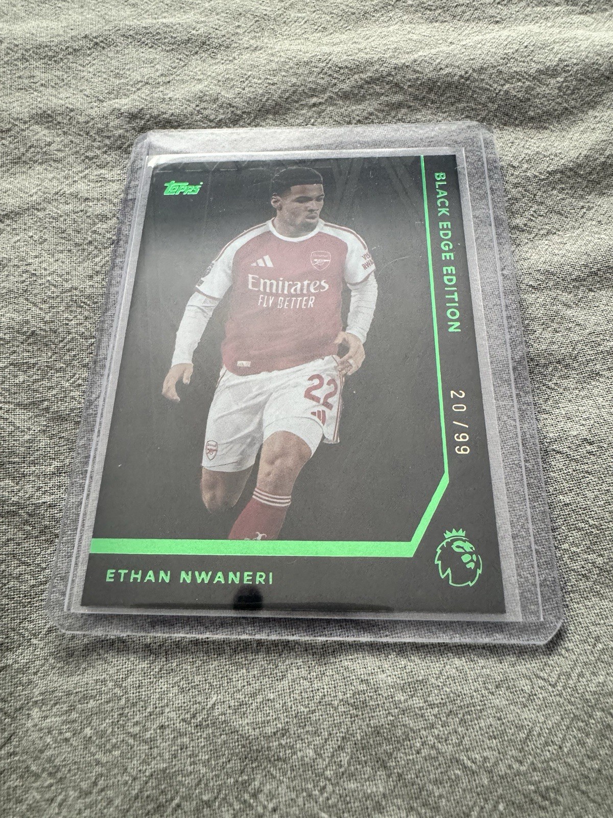 Ethan Nwaneri Numbered 20/99 Black Edge Edition Arsenal Topps 2026 Premier Leagu for sale on Ebay
