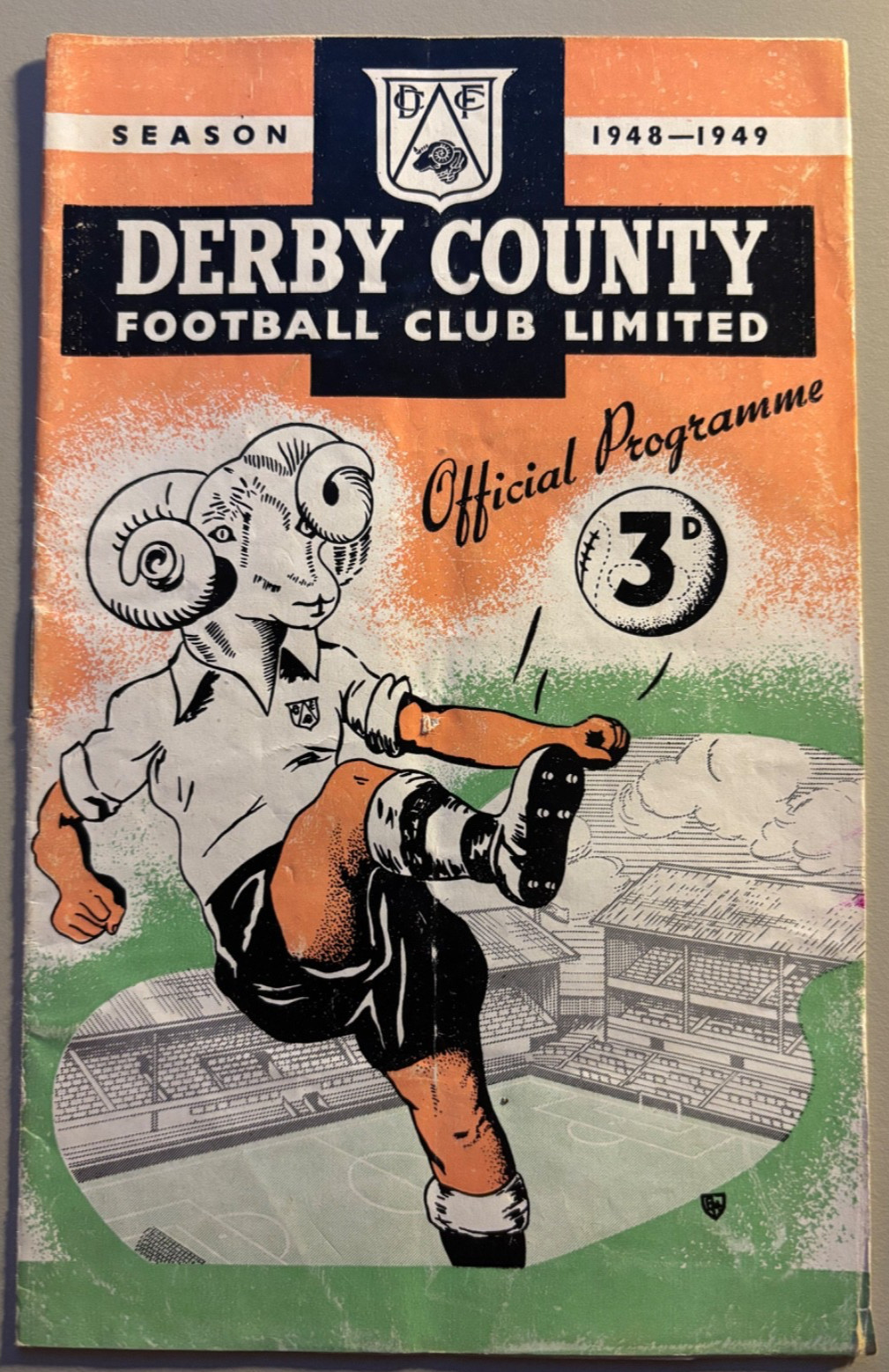 1948/49 Derby County v Arsenal FA Cup 4th Round for sale on Ebay
