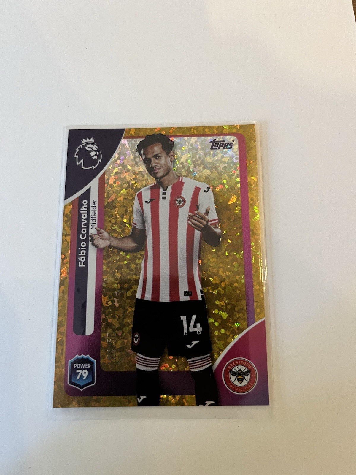 Topps Premier League 25/26 Brentford Fábio Carvalho Gold Sparkle #24/50 for sale on Ebay