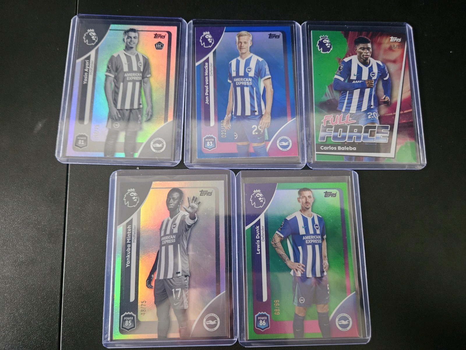 Topps Premier League 2026 Brighton Numbered Bundle - Ayari RC, Dunk, Minteh /75 for sale on Ebay