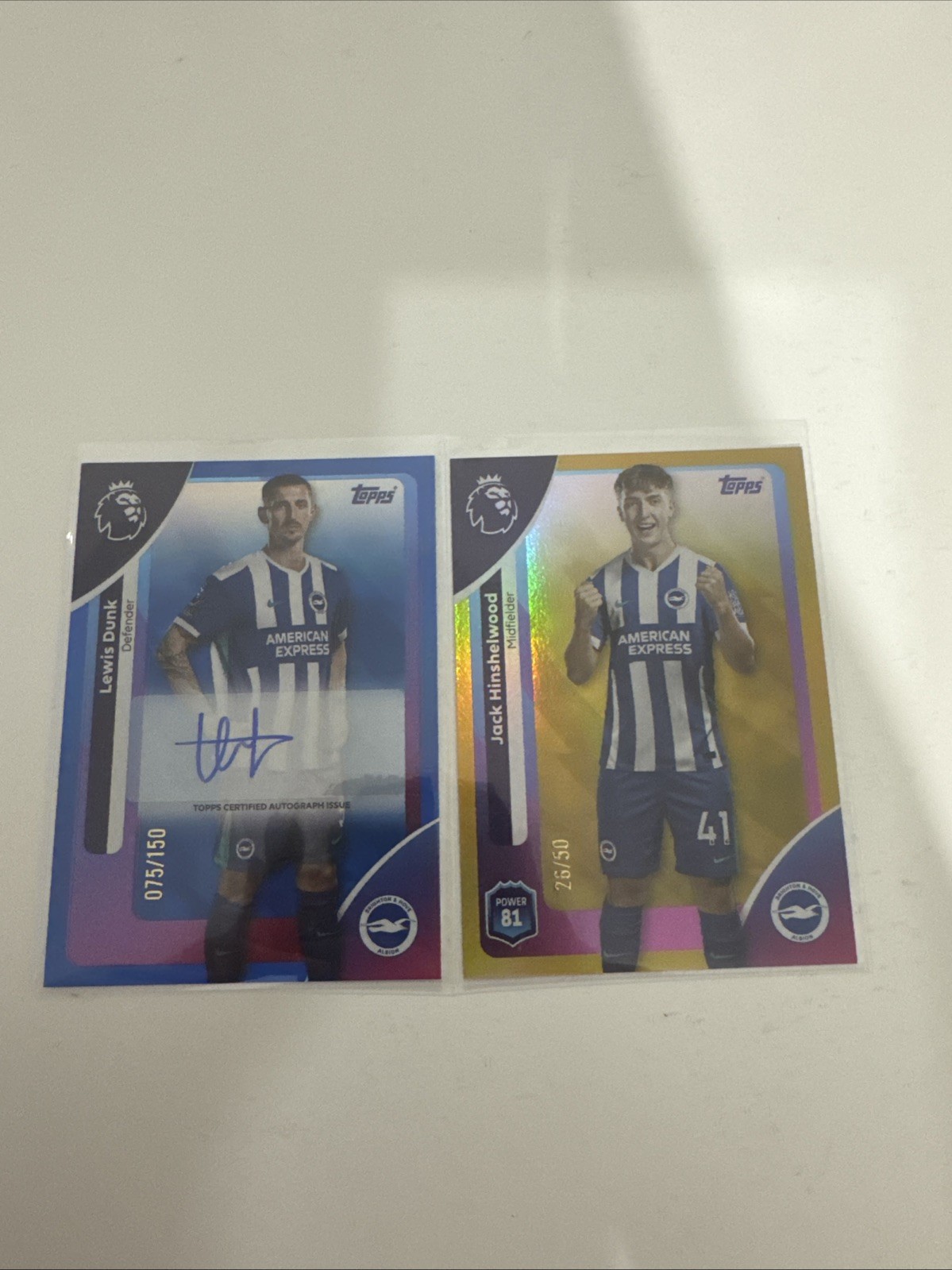 Topps Premier League 25/26 BRIGHTON Lewis Dunk AUTO 75/150 Hinshelwood /50 RARE for sale on Ebay