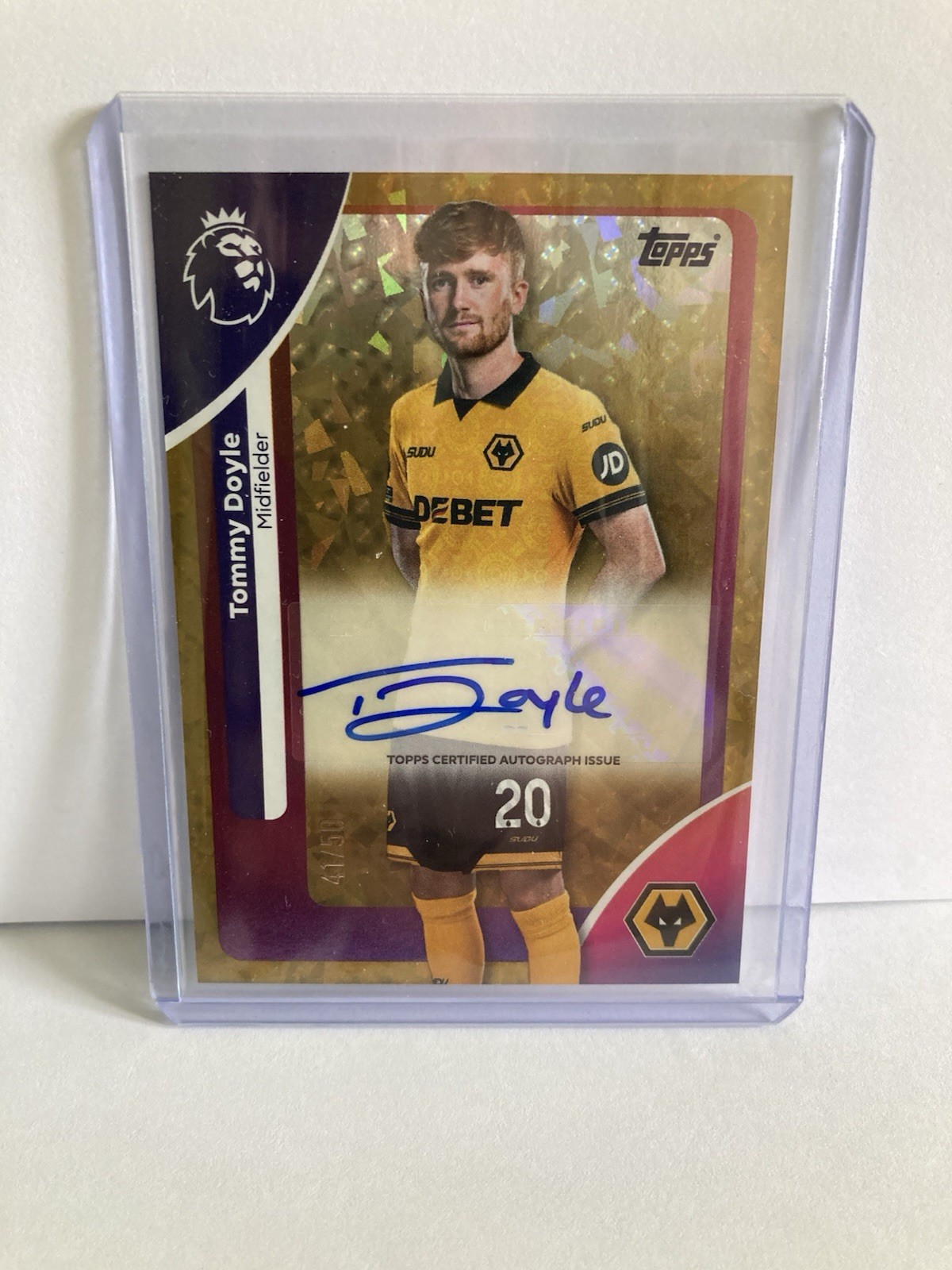 Topps Premier League 2026 Tommy Doyle Auto Wolves /50 for sale on Ebay