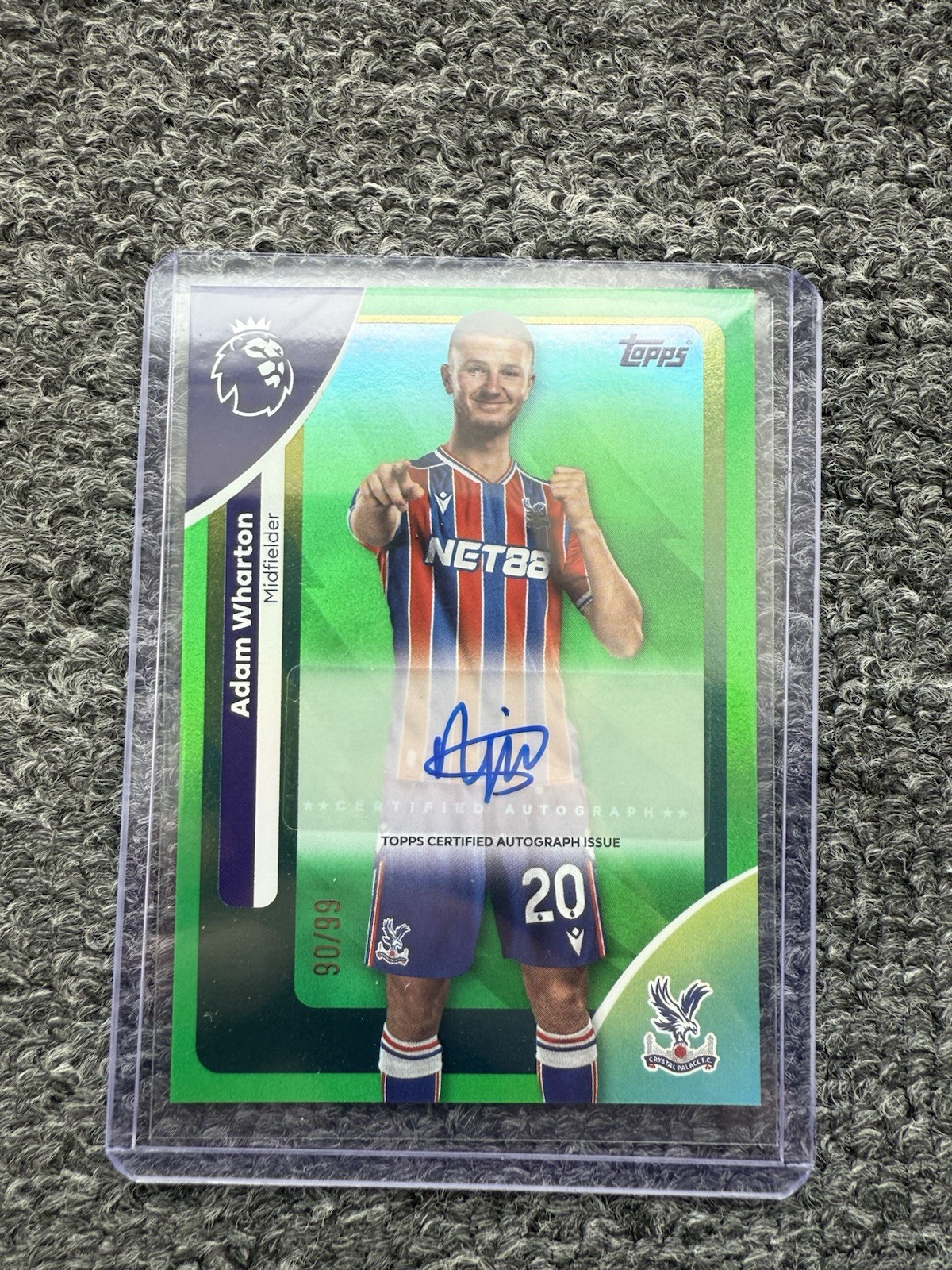 Adam Wharton Autograph Crystal Palace Topps Premier League 2026 Rare auto /99 for sale on Ebay