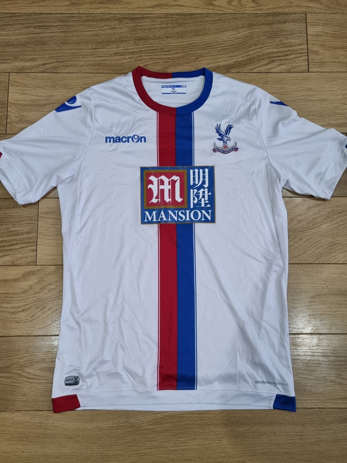 Crystal Palace FC 2015/16 Macron White Away Football Shirt Size XL Excellent Con for sale on Ebay